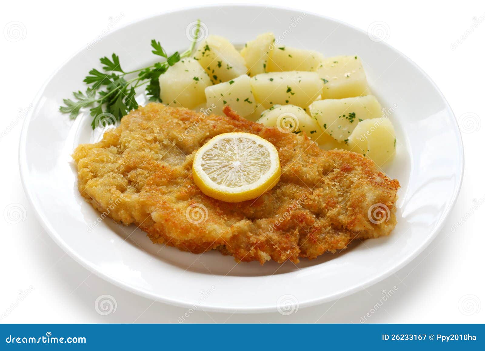 Wiener Schnitzel, Veal Cutlet Stock Image Image of dish, plate 26233167