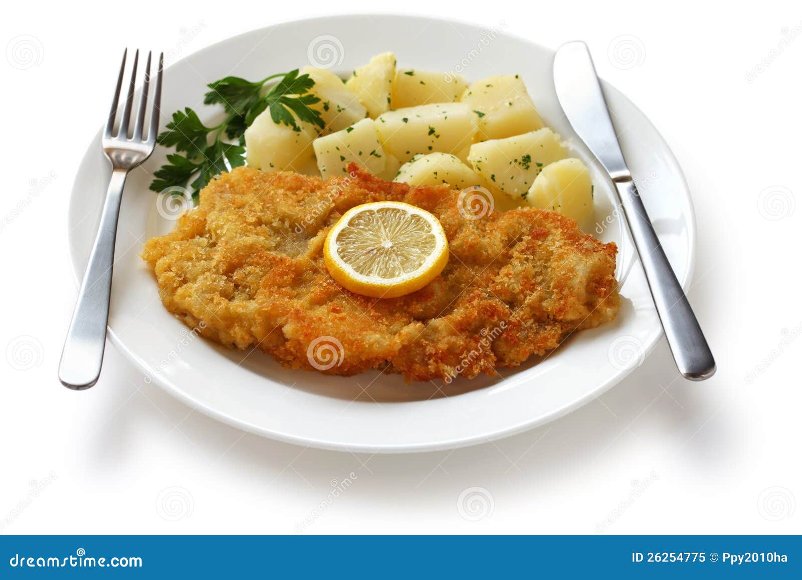 Wiener Schnitzel, Veal Cutlet Stock Image Image of breaded, meat 26254775