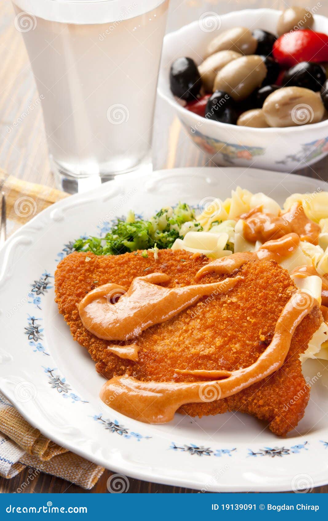 Wiener Schnitzels with Sauce Stock Image Image of food, restaurant