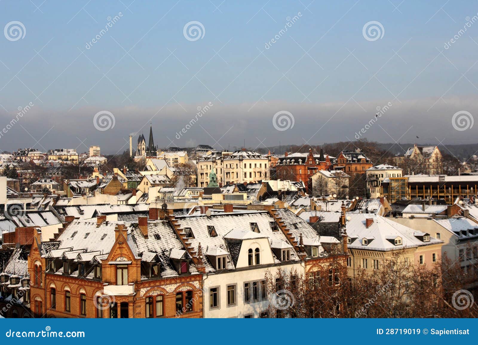 Wiesbaden in winter stock image. Image of architecture 28719019