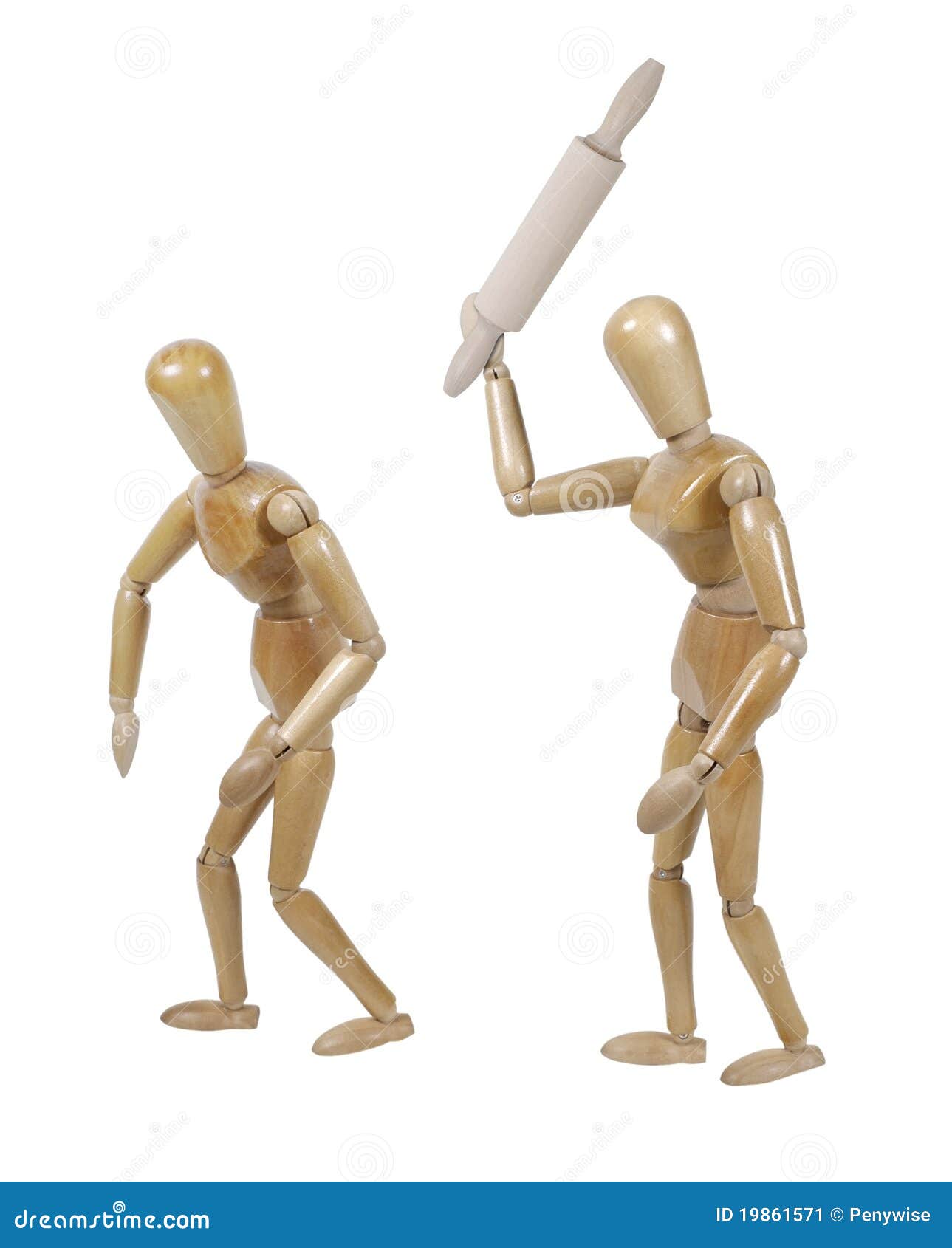 Wife Chasing Husband with Rolling Pin Stock Image Image of cheating