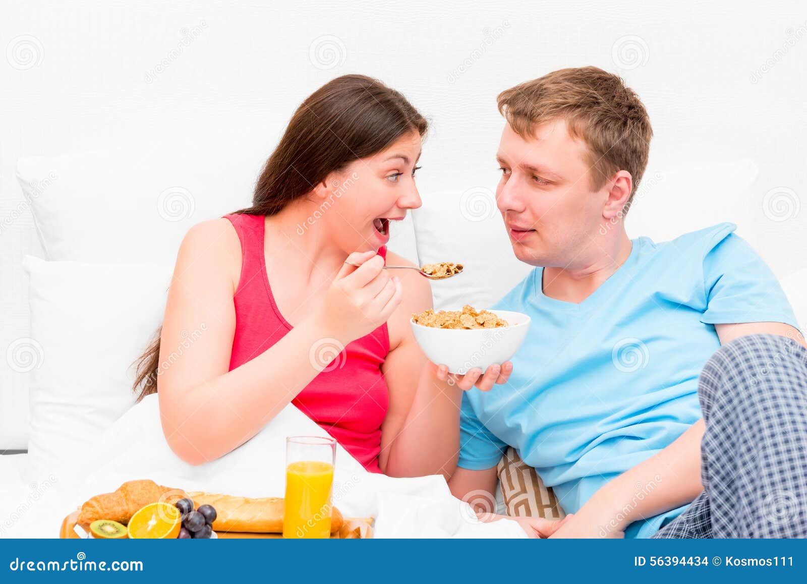 wife feeding husband after cum