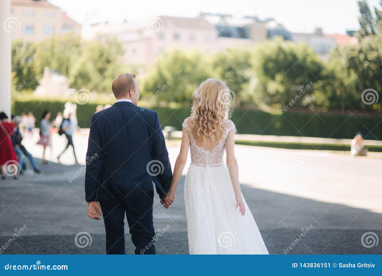 Wife With Her Husband Walking By The Pal image