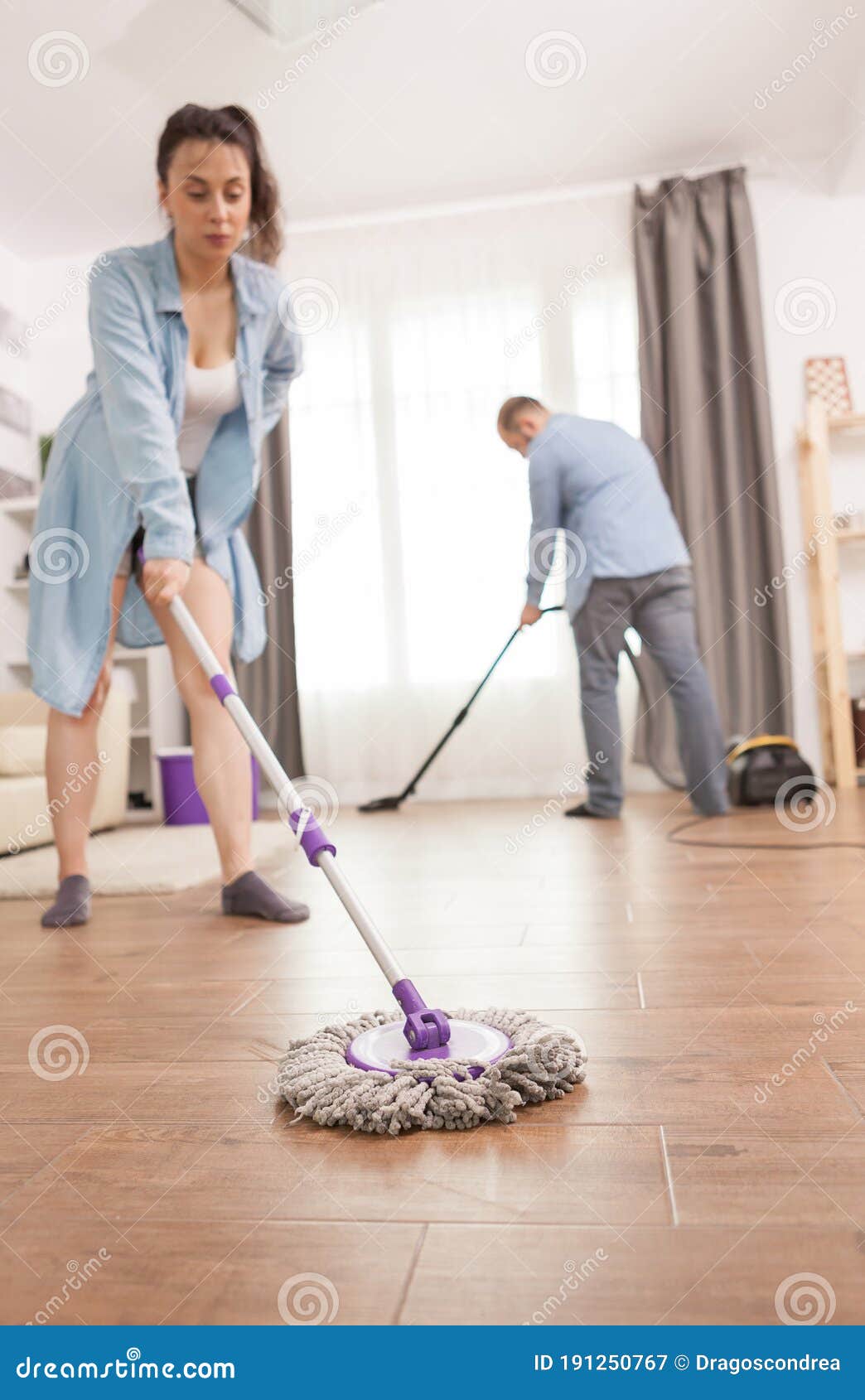 Wife doing housekeeping stock image. Image of enjoying 191250767