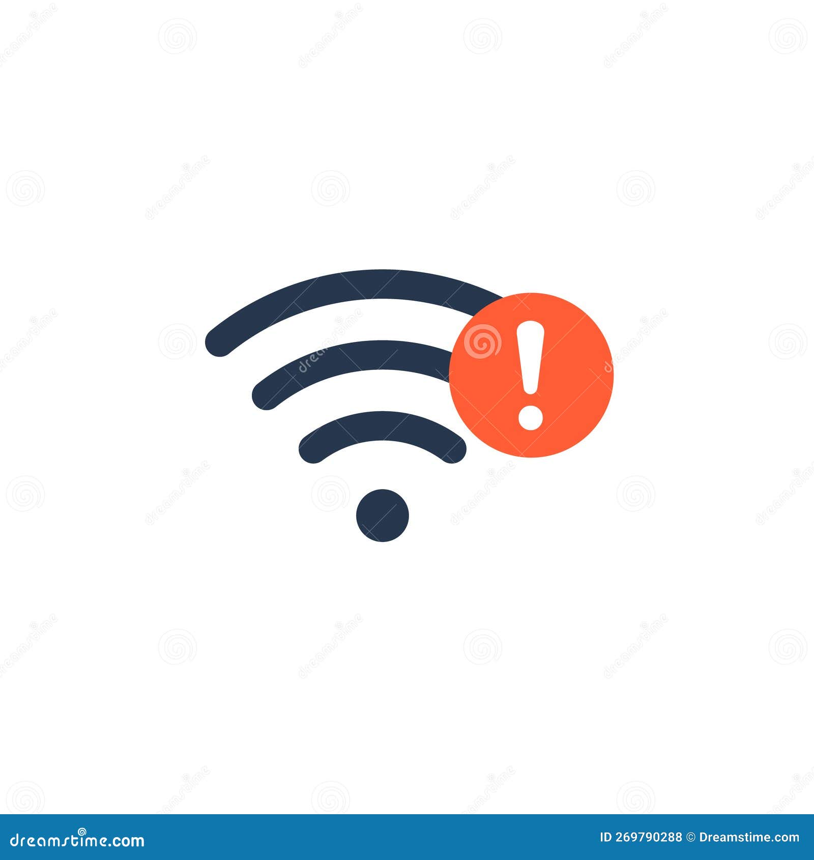 Wifi Bad Connection Problem Icon. Lost Network Wifi Error Internet ...