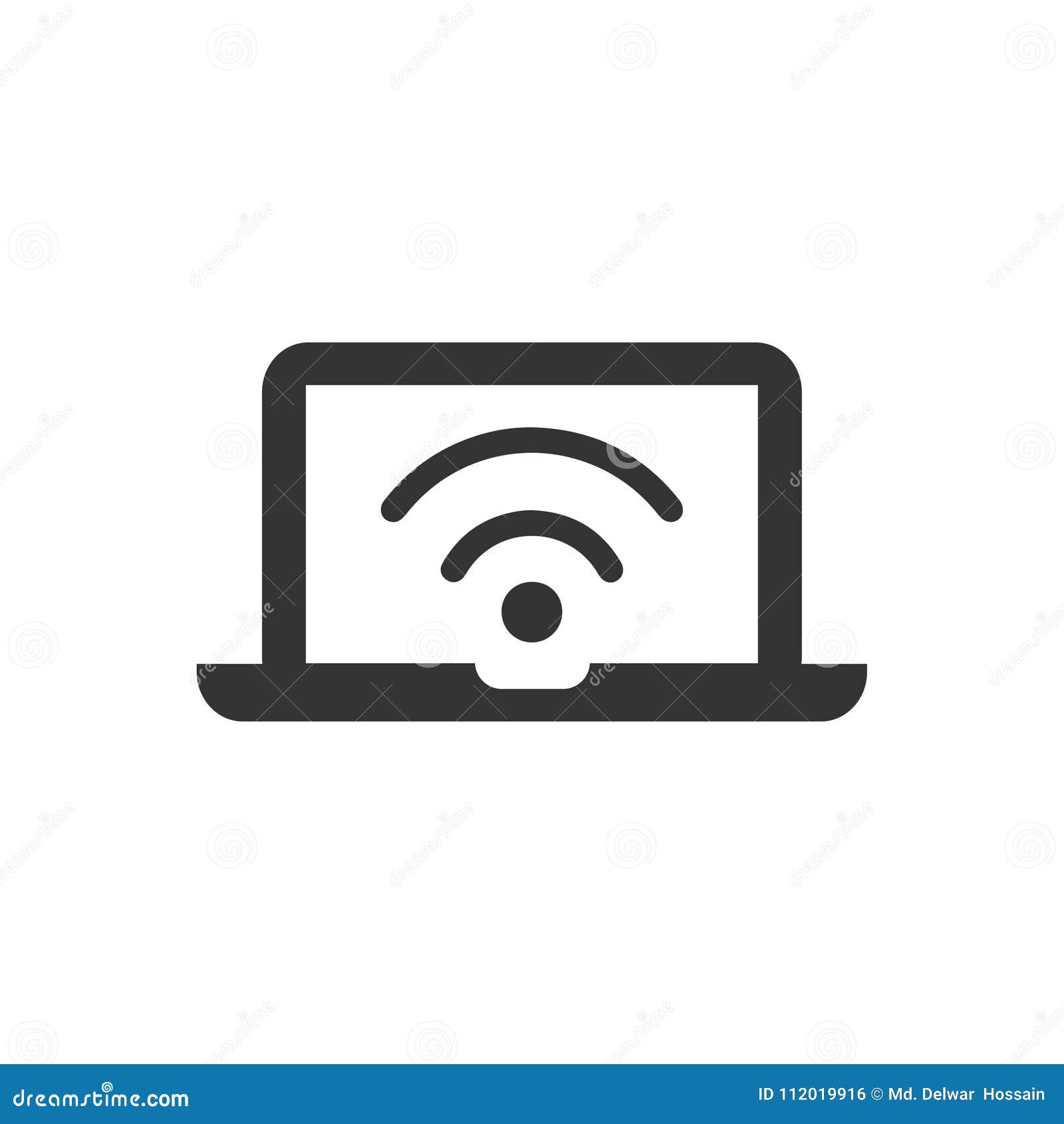 Wifi Connection Icon stock vector. Illustration of wifi - 112019916