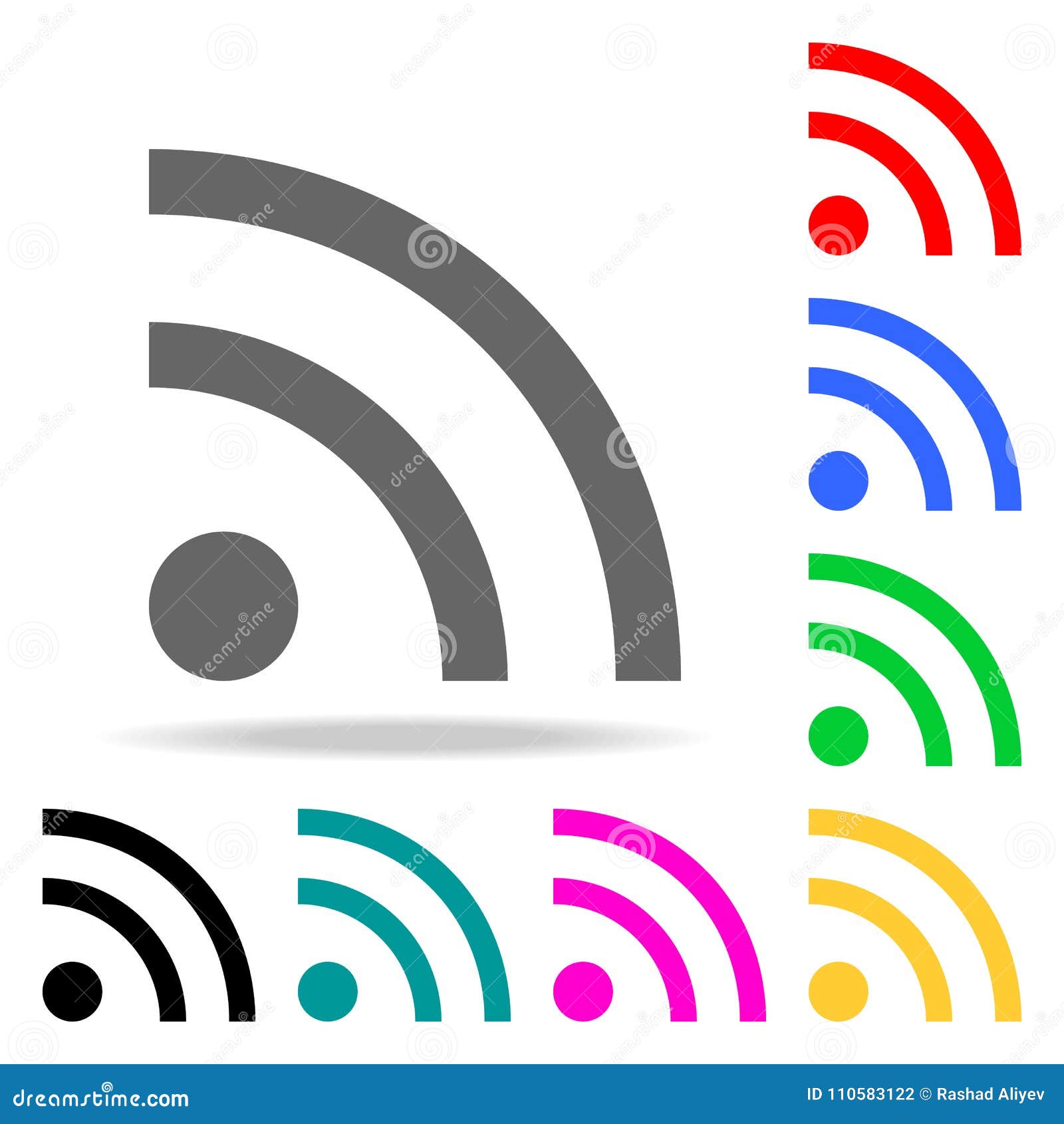 wifi flat web icon. s in multi colored icons for mobile concept and web apps. icons for website  and development, app