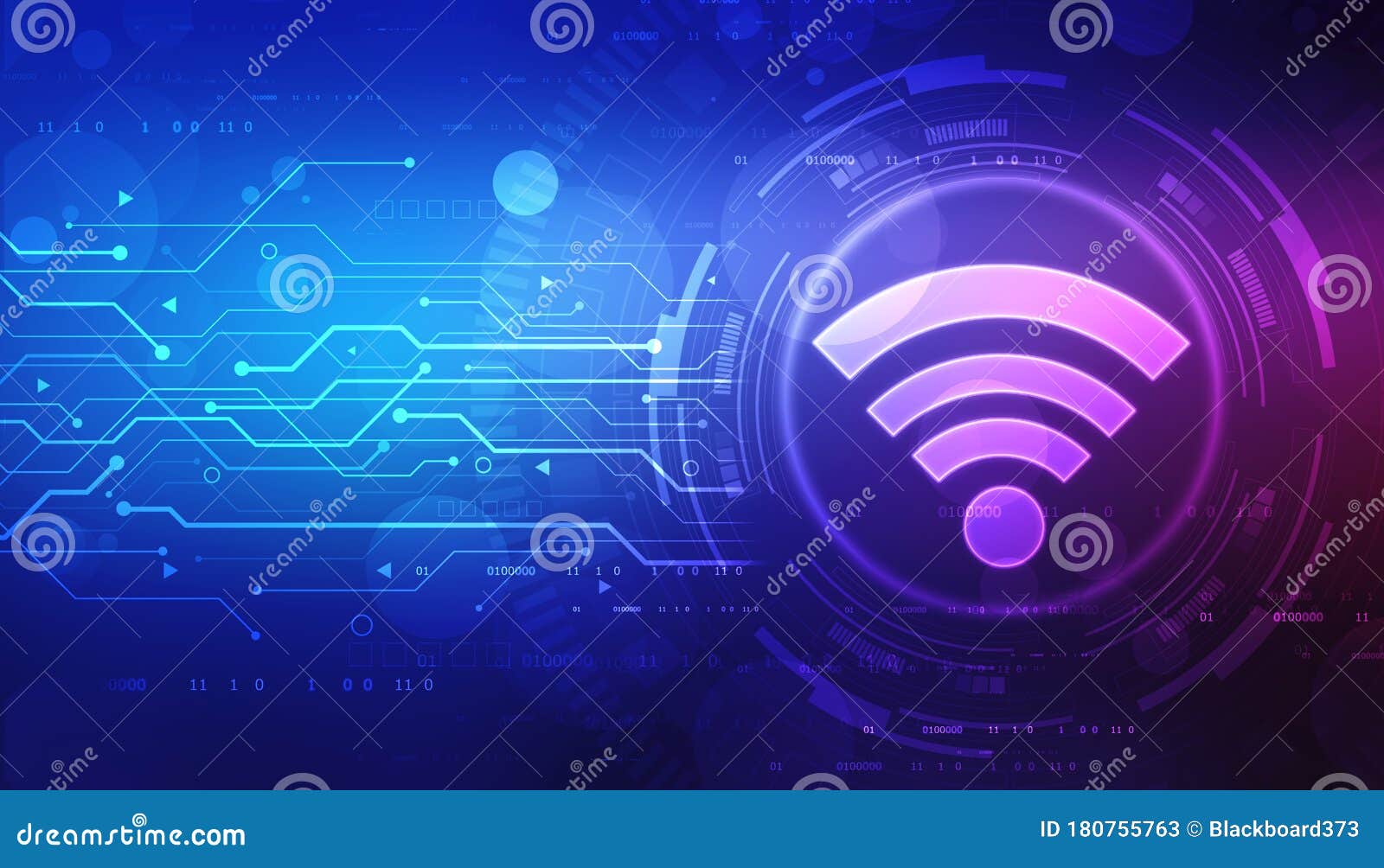 WiFi Internet Network Connection Background, Wireless High Speed Internet  Communication Concept Background Stock Illustration - Illustration of blue,  information: 180755763