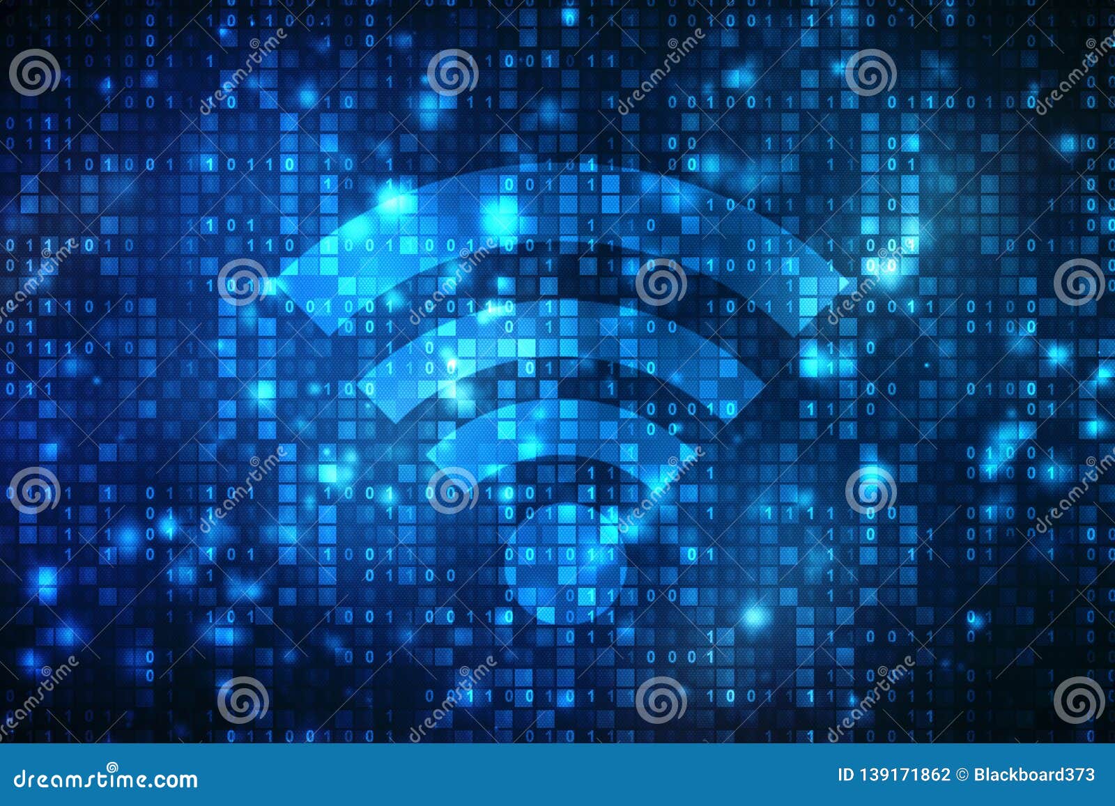 Wifi Symbol in Technology Background, Internet Communication Concept  Background, Cyber Technology Background Stock Illustration - Illustration  of concept, communication: 139171862
