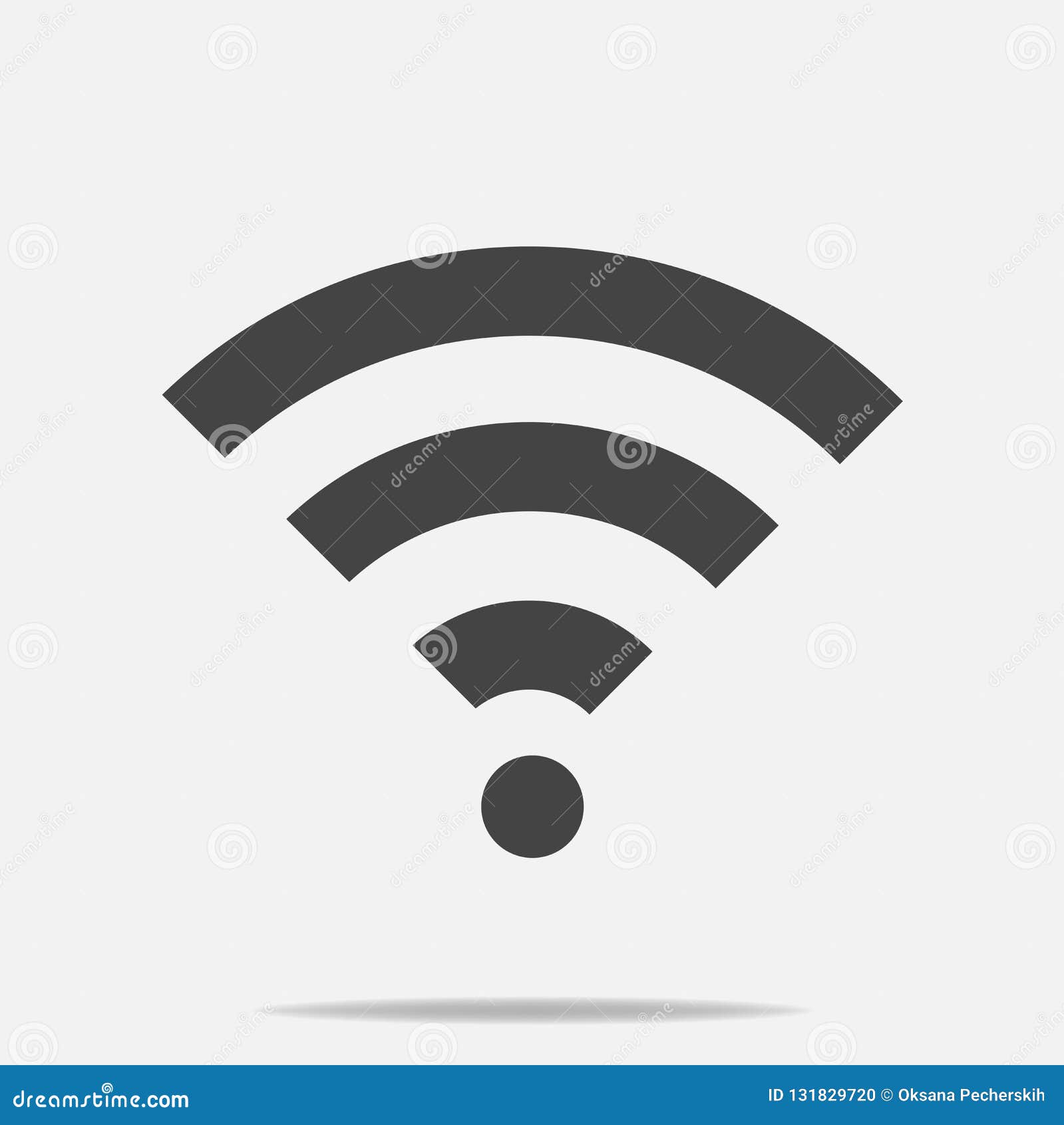 wifi  icon on gray background. wi-fi logo .