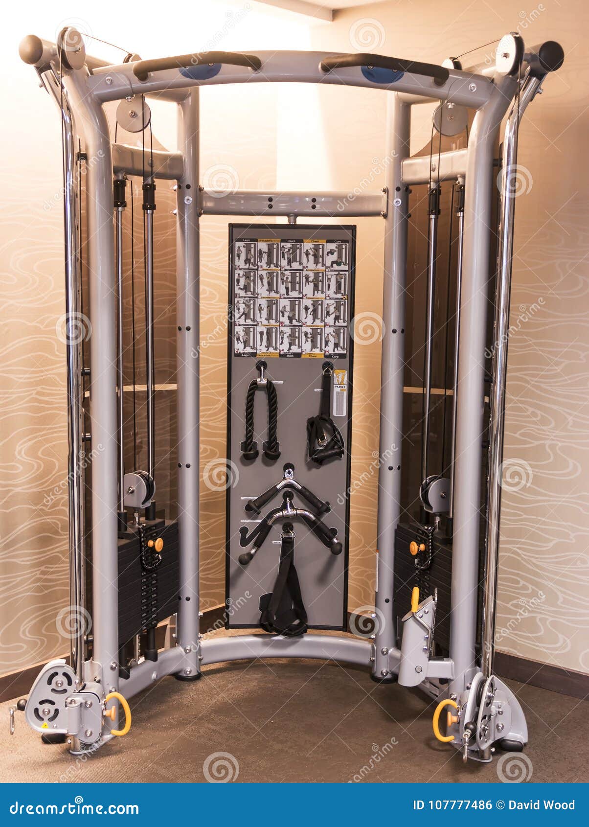 Weight machine in a gym stock photo. Image of activity 107777486