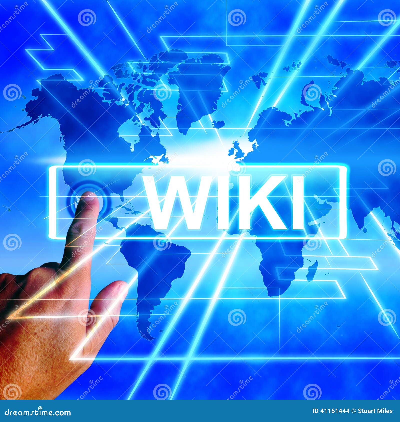 Wiki Map Displays Education And Encyclopaedia sites Royalty