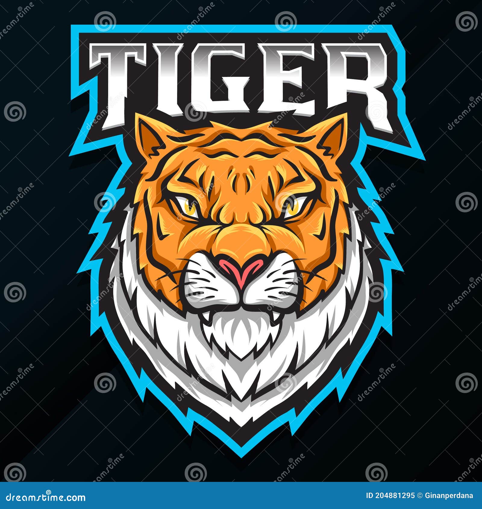 Wild Animal Tiger Logo Design Stock Vector Illustration Stock Vector - Illustration of design, tiger: 204881295 Wild Animal Tiger Logo Design Stock Vector Illustration Stock Vector - Illustration of design, tiger: 204881295
