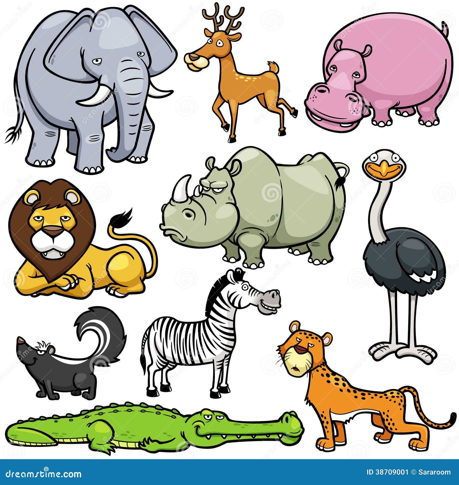 wild animals cartoons