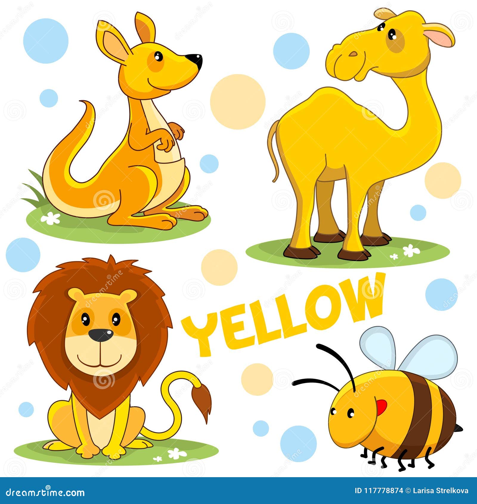 Wild Animals of Yellow Color. Stock Vector - Illustration of australia, glade: 117778874 Wild Animals of Yellow Color. Stock Vector - Illustration of australia, glade: 117778874