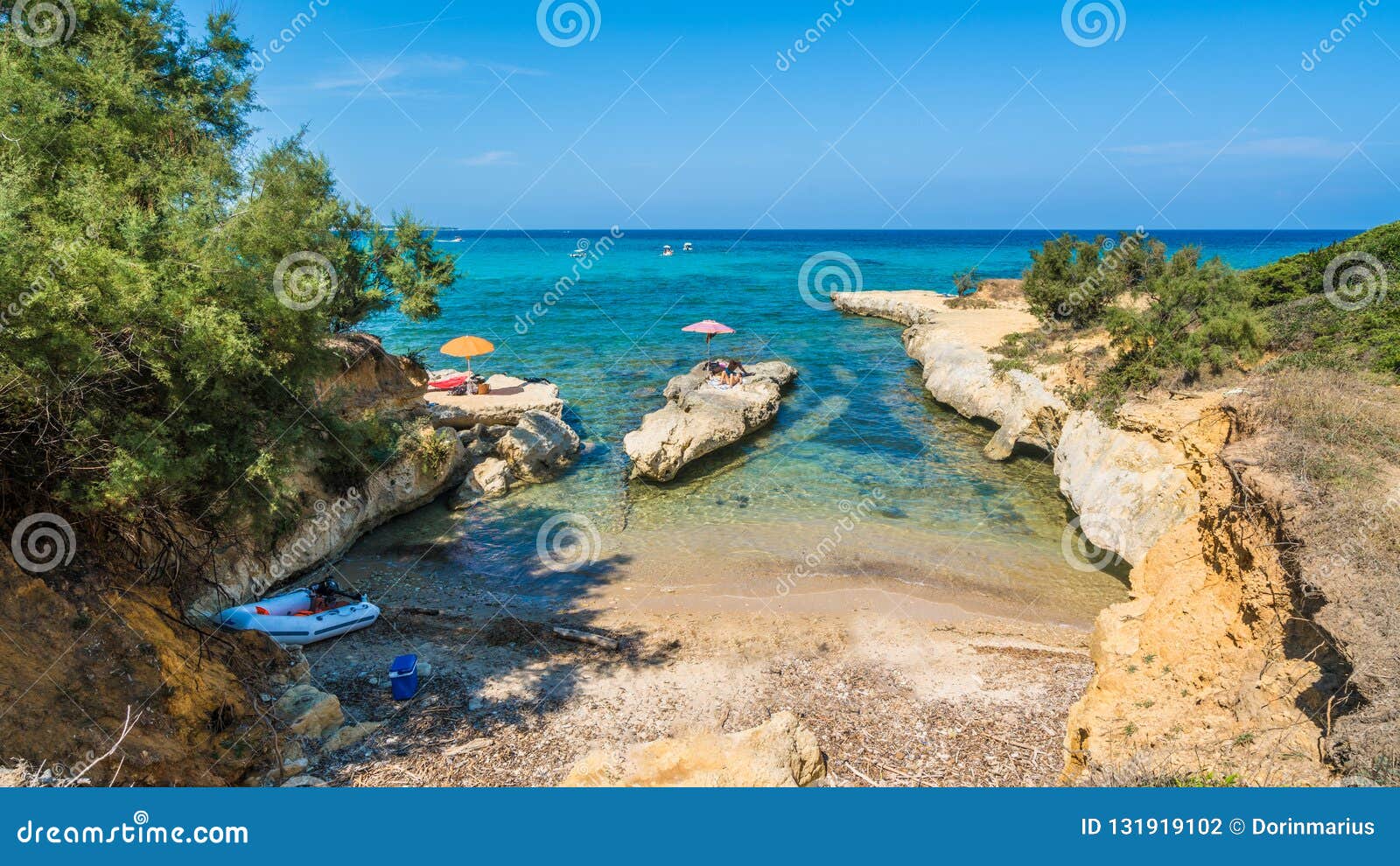 wild beach at canal d`amour, sidari region, corfu island, greece