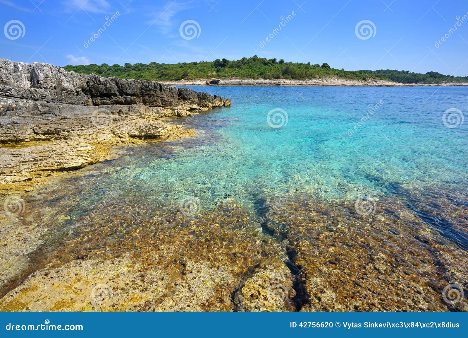 Wild Beach In Pula Stock Photo Image Of Rocks Ocean 42756620