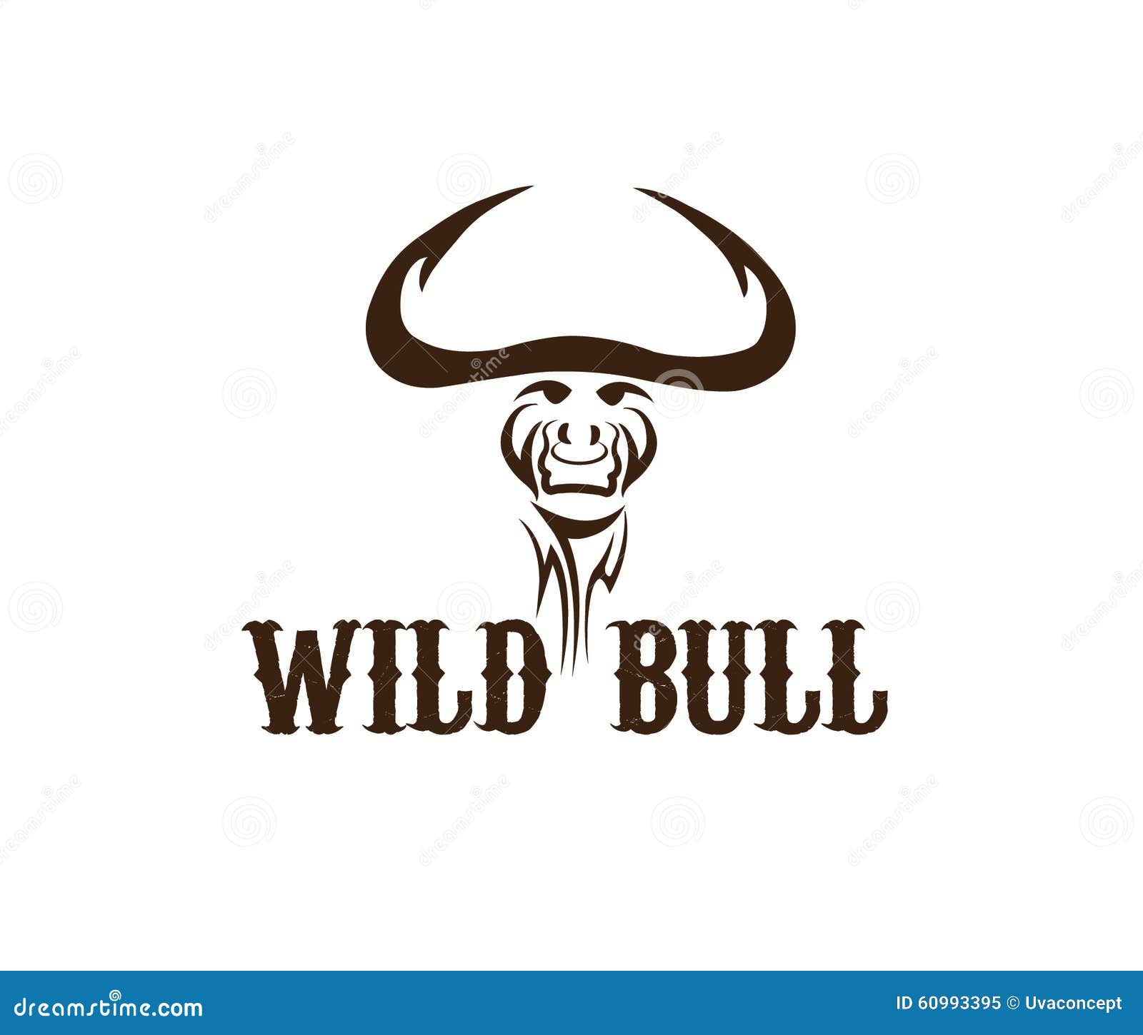 Wild bull art stock vector. Illustration of chief, business - 60993395