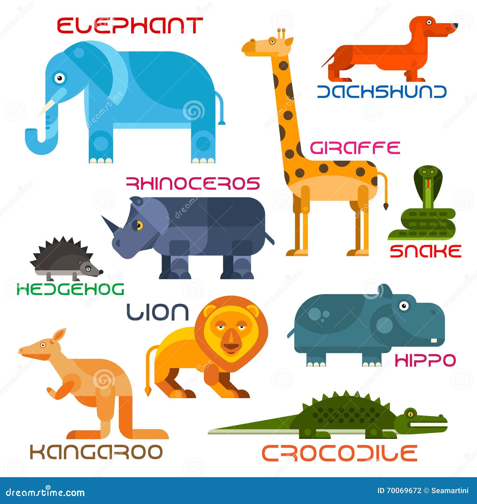 Wild and Domestic Animals Cartoon Flat Icons Stock Vector - Illustration of mammal, icon: 70069672 Wild and Domestic Animals Cartoon Flat Icons Stock Vector - Illustration of mammal, icon: 70069672