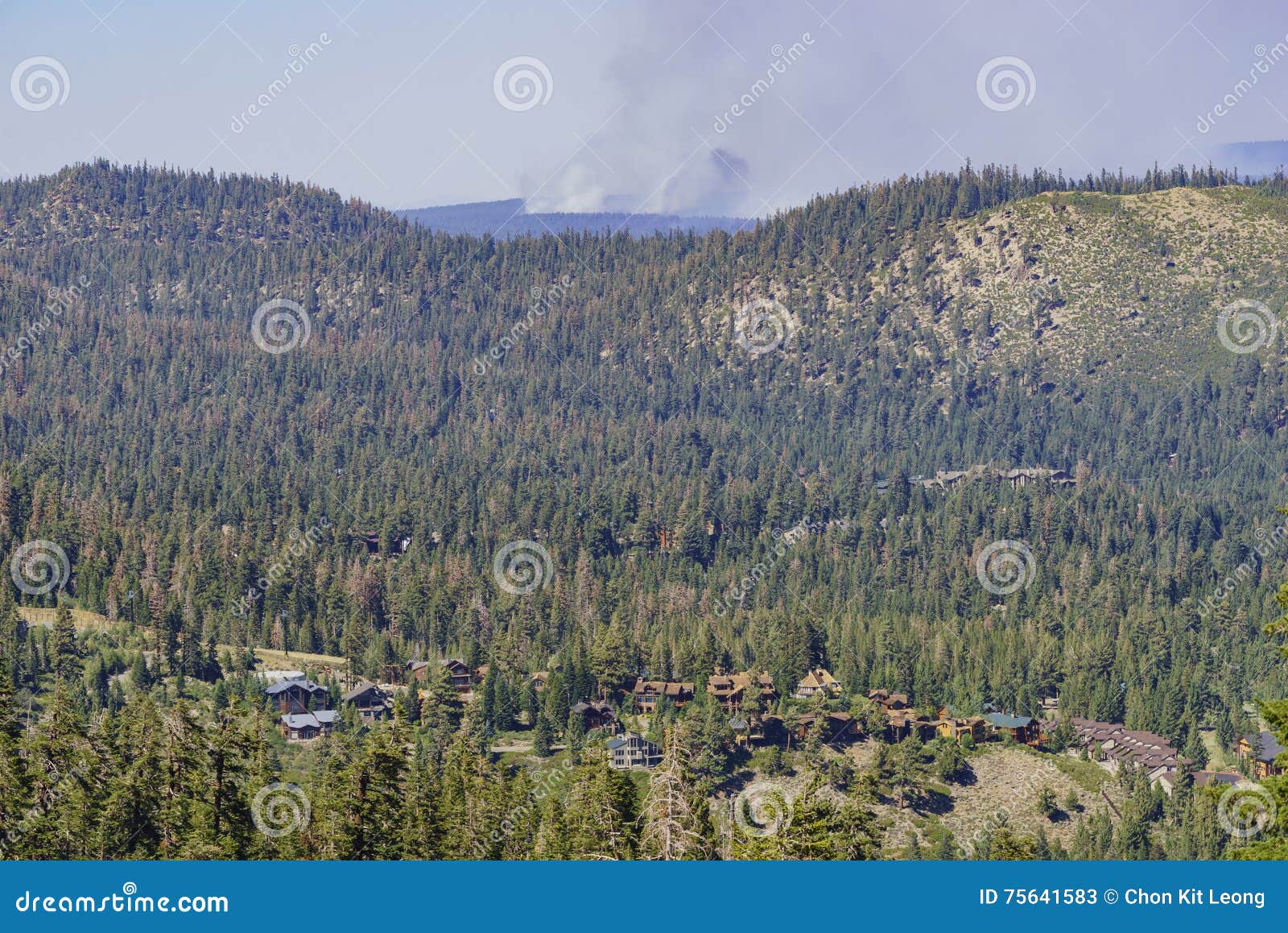 Wild Fire Near Mammoth Lake Stock Image Image of landmark, travel 75641583