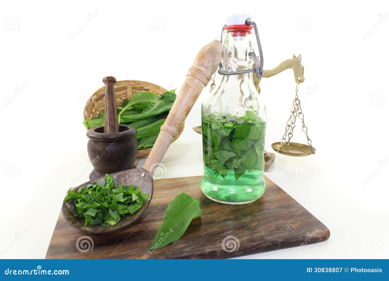 Wild garlic tincture stock image. Image of medicine, plants 30838807