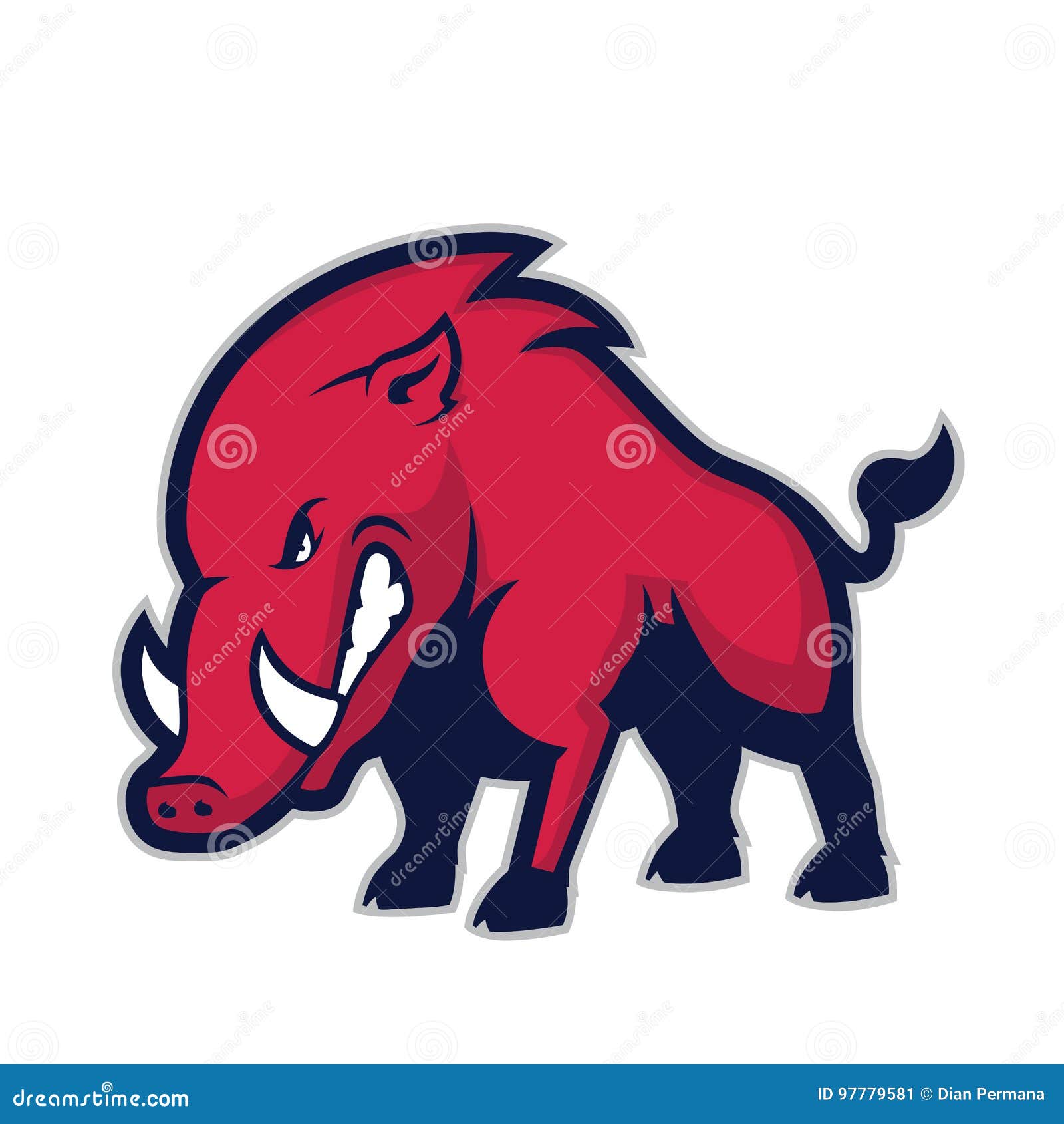 wild hog or boar mascot