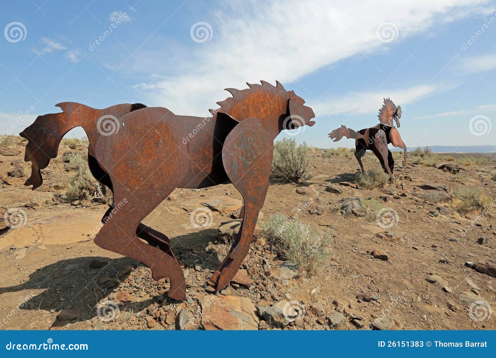 Wild Horses Monument stock image. Image of grant, horses 26151383