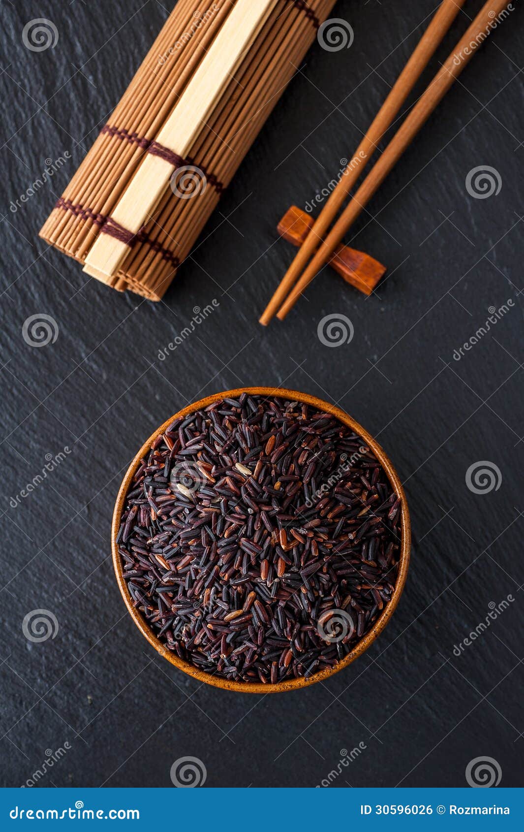 Wild rice in a bowl stock photo. Image of rustic, natural 30596026