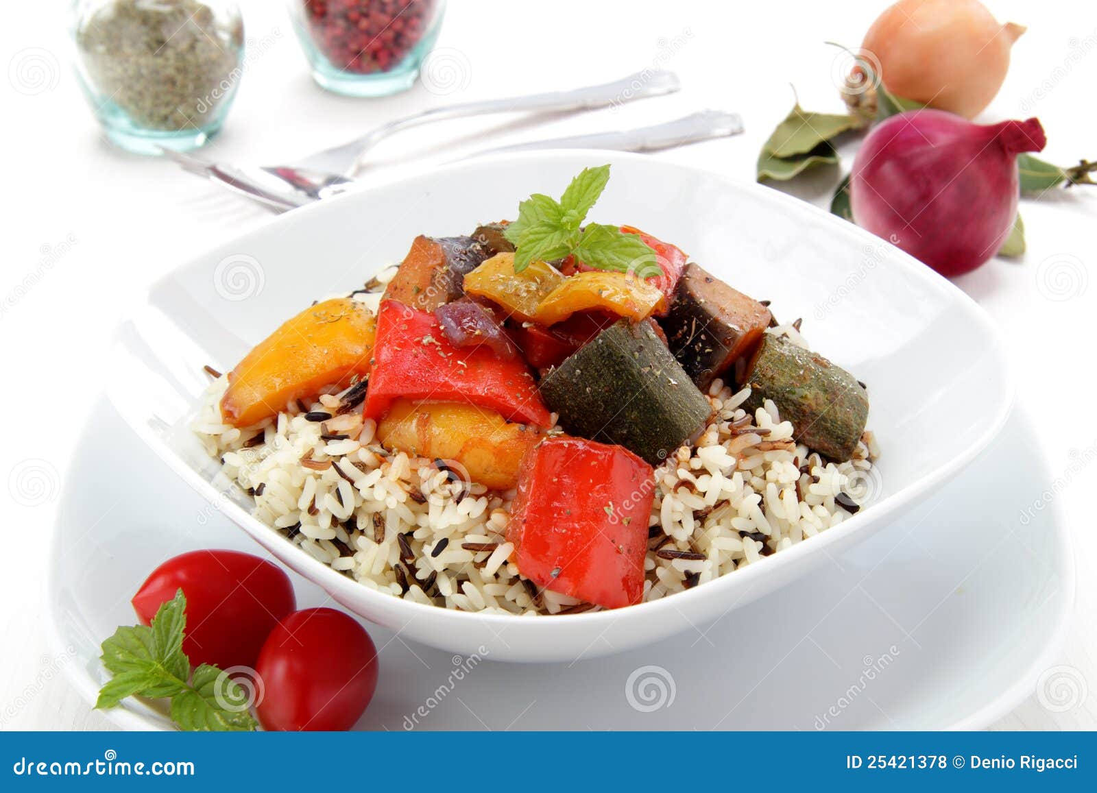 Wild Rice with Vegetables in Tomato Stock Photo Image of vegetables