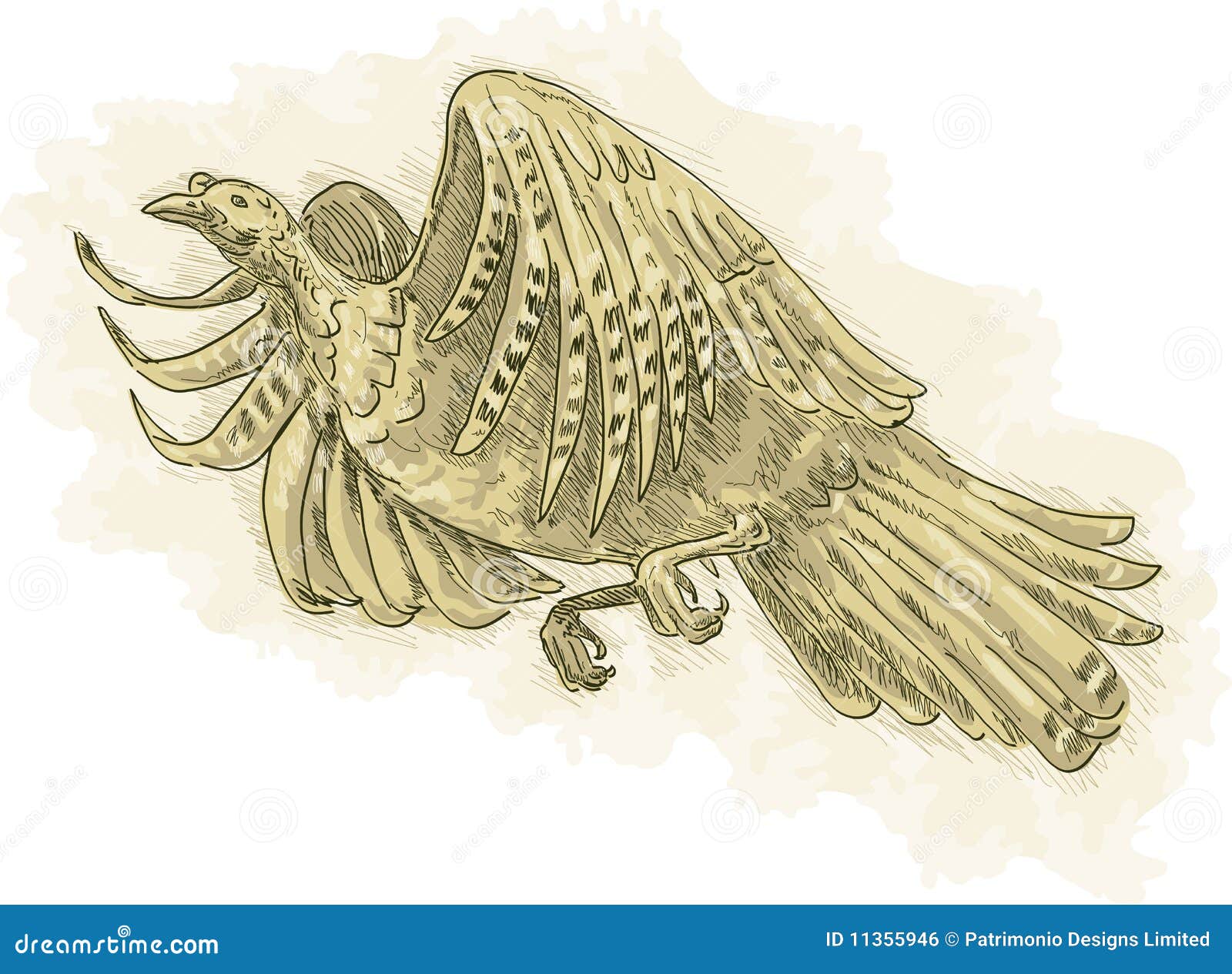 Wild turkey flying stock illustration. Illustration of turkey 11355946