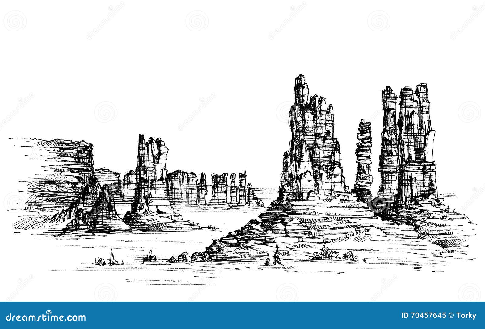 Wild west stock vector. Illustration of canyon, land 70457645