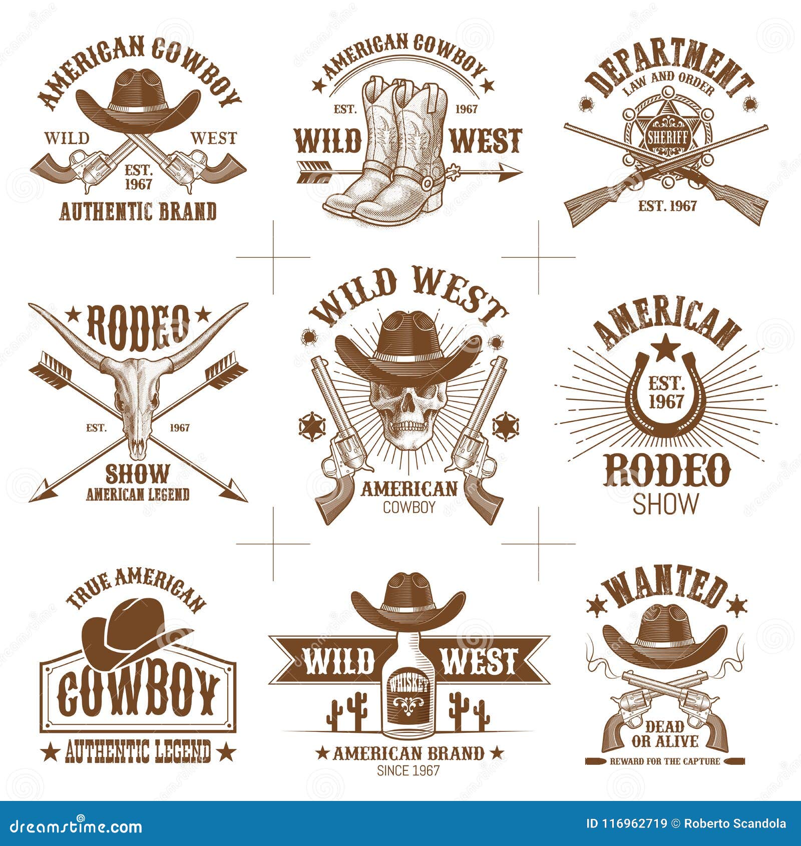 wild west logos  collection 2