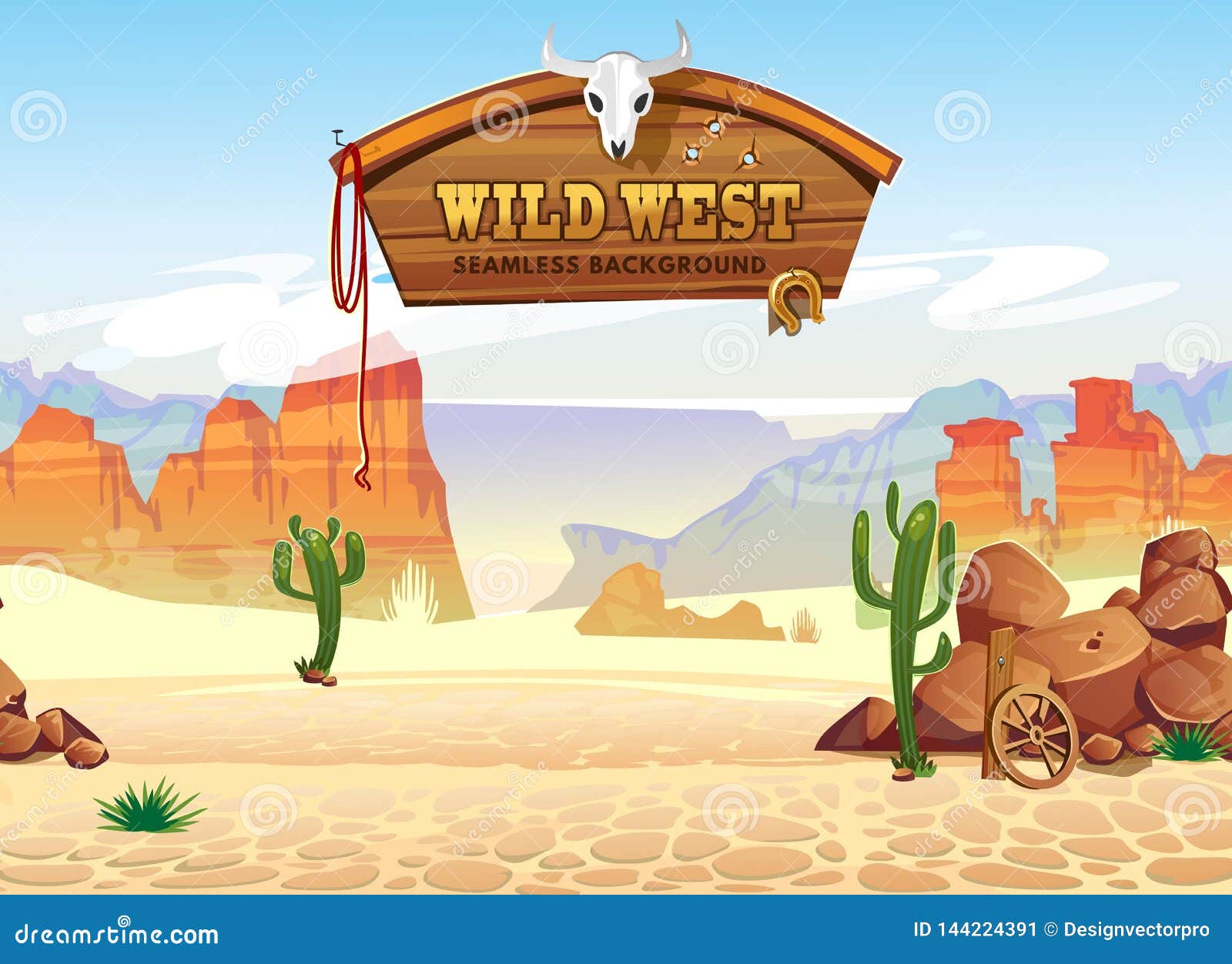 wild west cartoon background