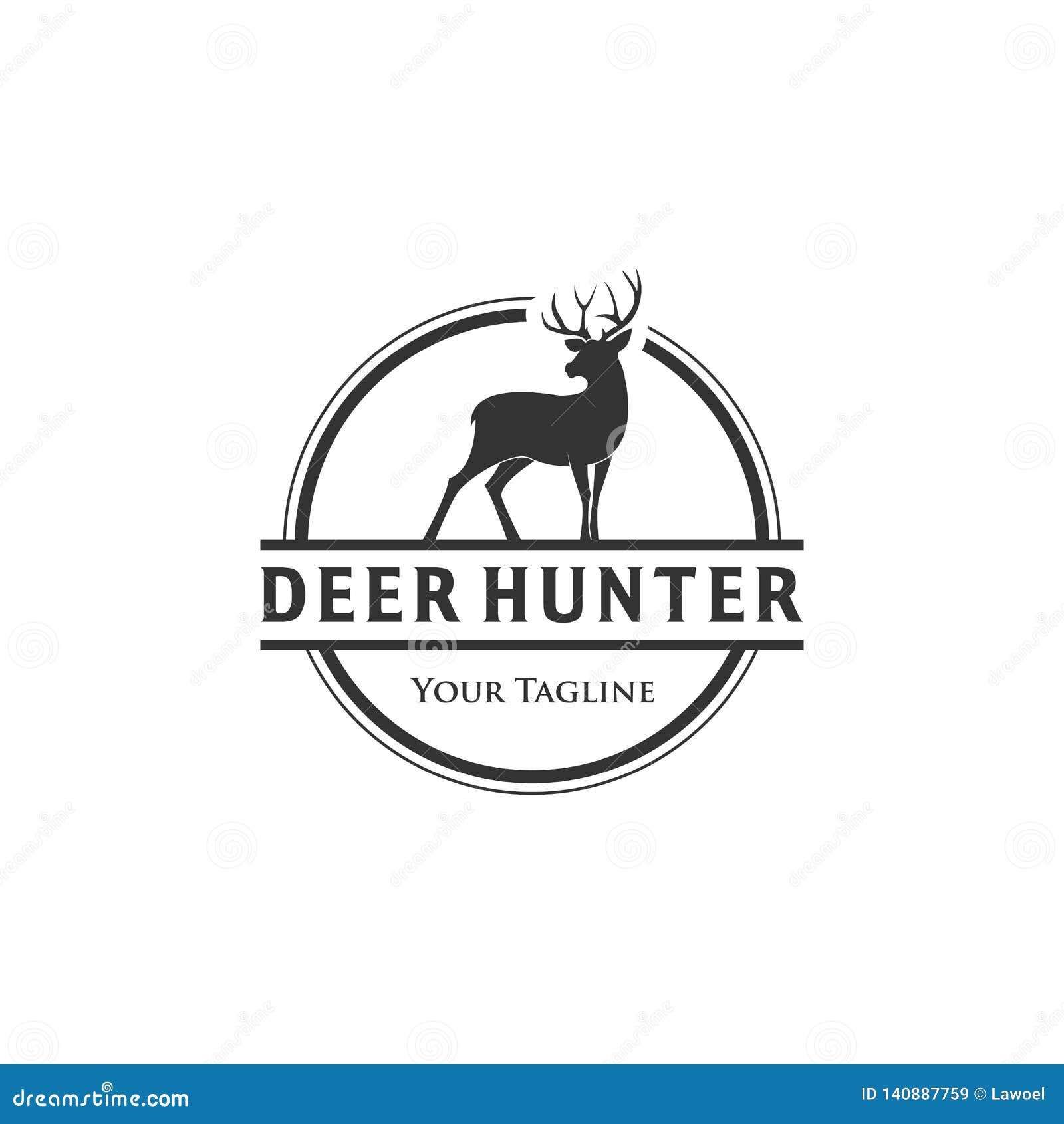 Wildlife Deer Logo Designs Hunting Club Logo Stock Vector