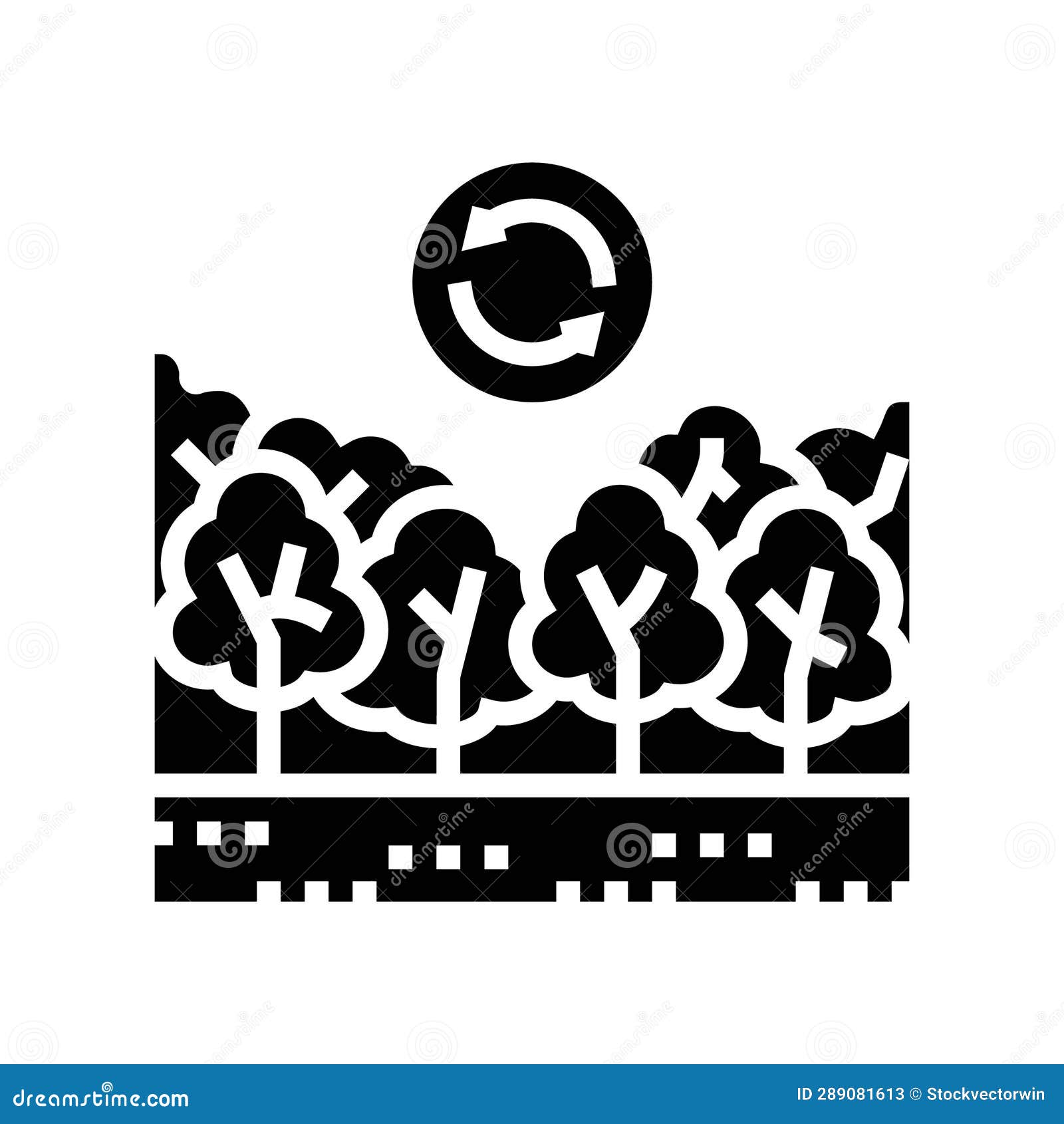 Wildlife Habitat Restoration Glyph Icon Vector Illustration Stock ...