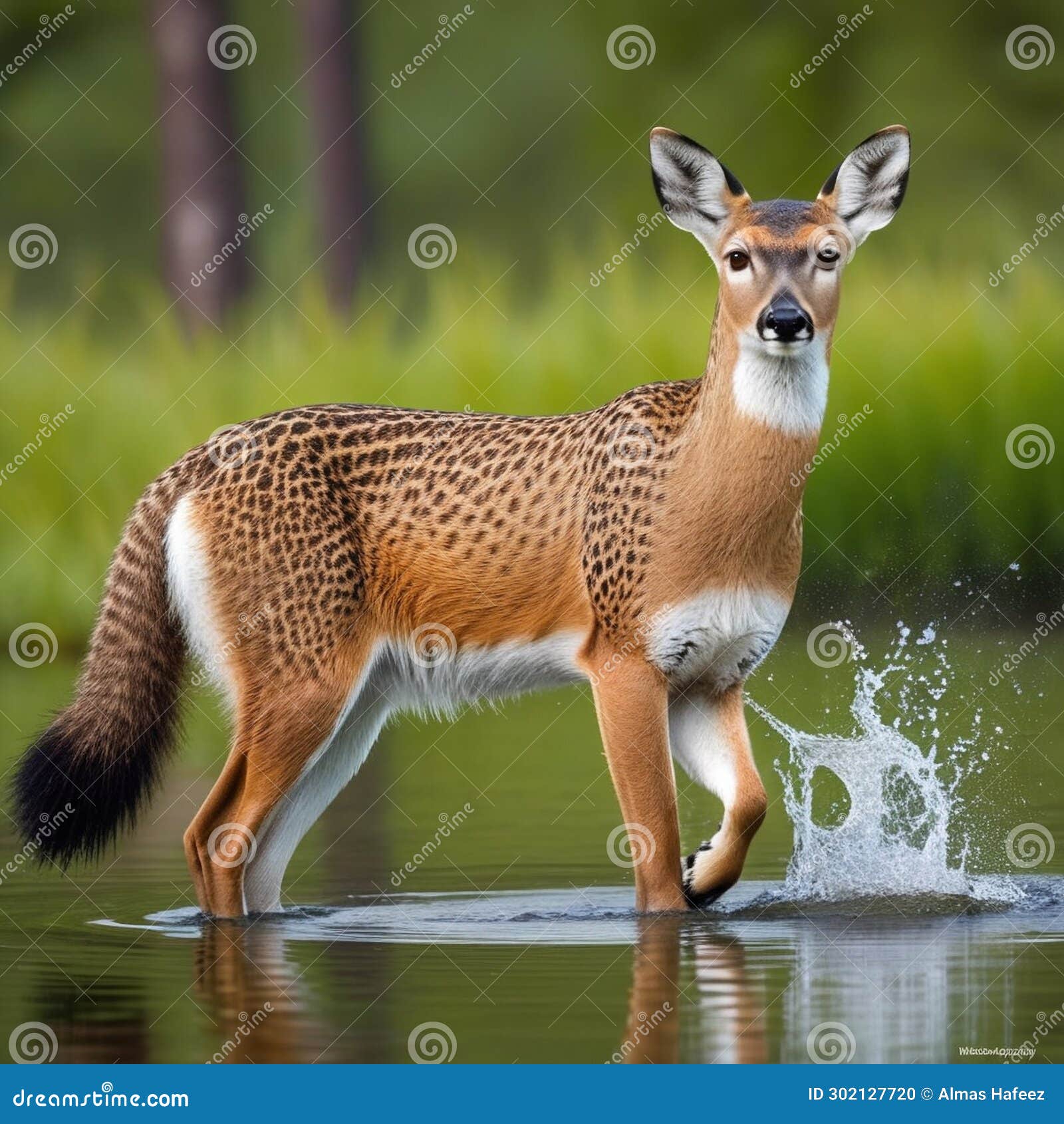 wildlife photography of a deer generative ai