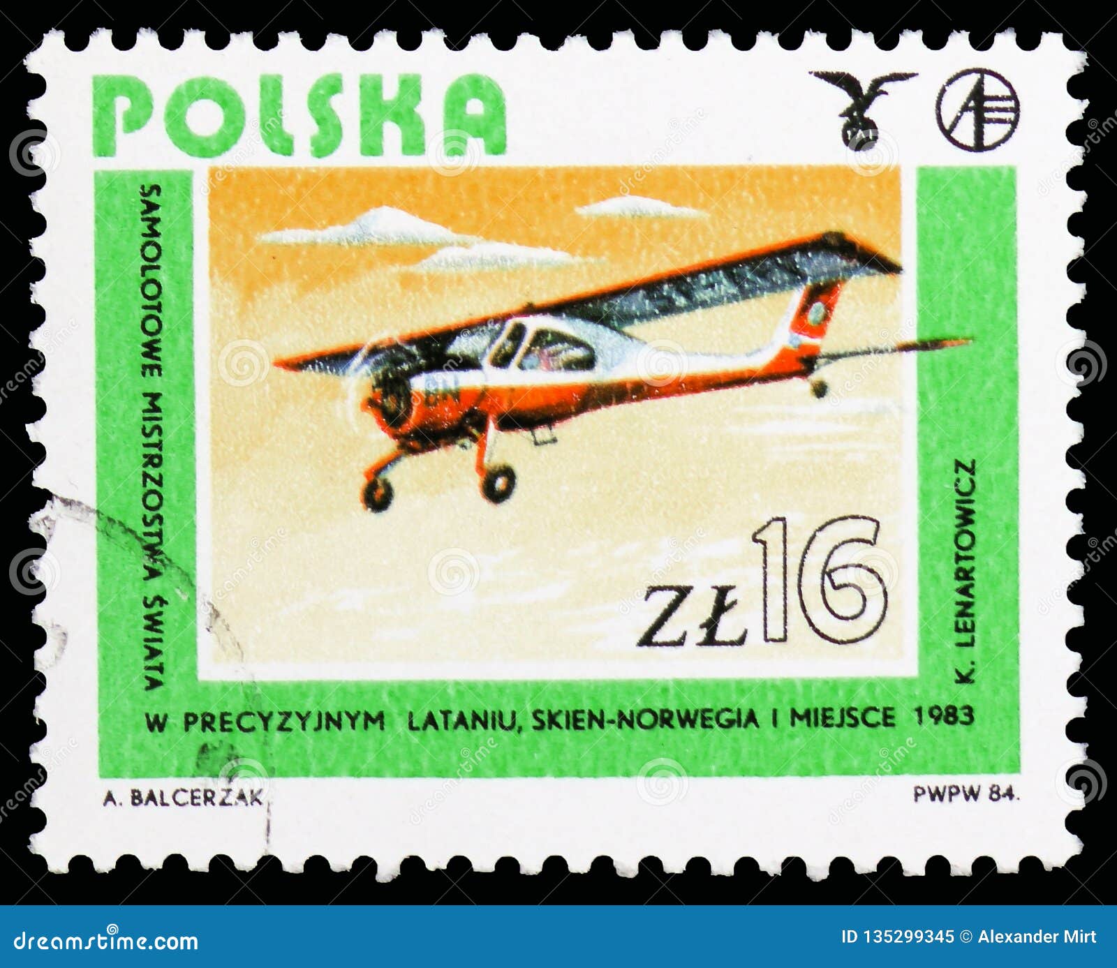 Wilga, 1983, Aviations serie, circa 1984. ΜΟΣΧΑ, ΡΩΣΙΑ - 6 ΟΚΤΩΒΡΊΟΥ 2018: Ένα γραμματόσημο που τυπώνεται στην Πολωνία παρουσιάζει Wilga, το 1983, Aviations serie, circa το 1984