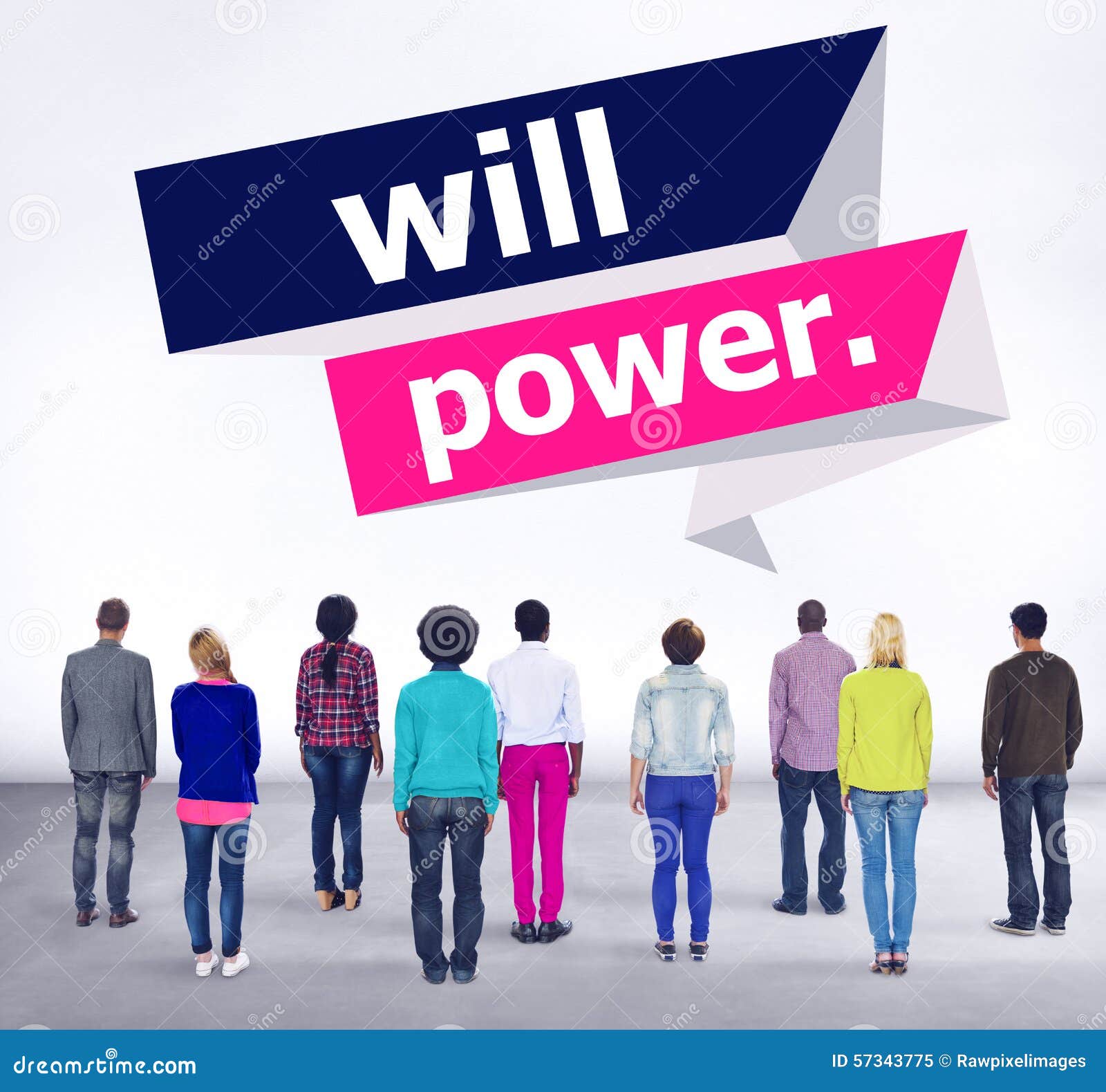 Will Power Control Endurance Strength Commitment Focus Concept Stock