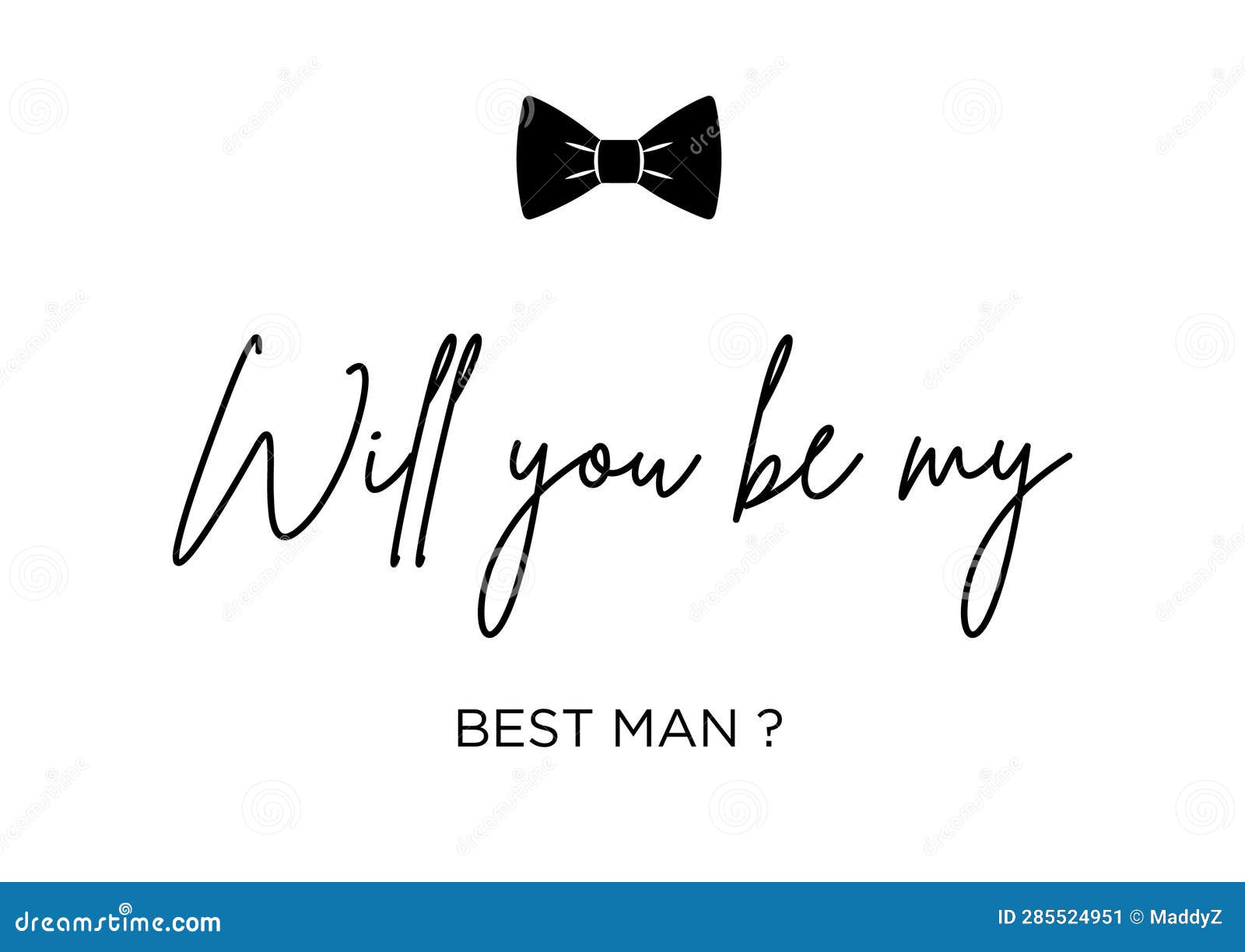Will You Be My Best Man, Groomsman Invitation Card Stock Illustration ...