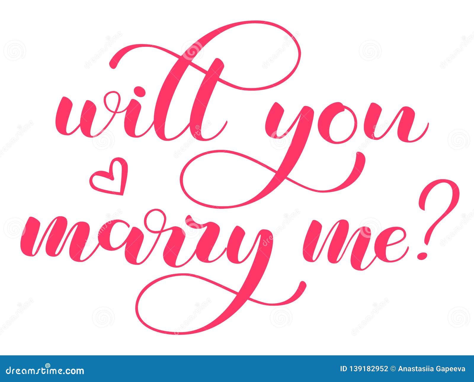 will you marry me lettering.  