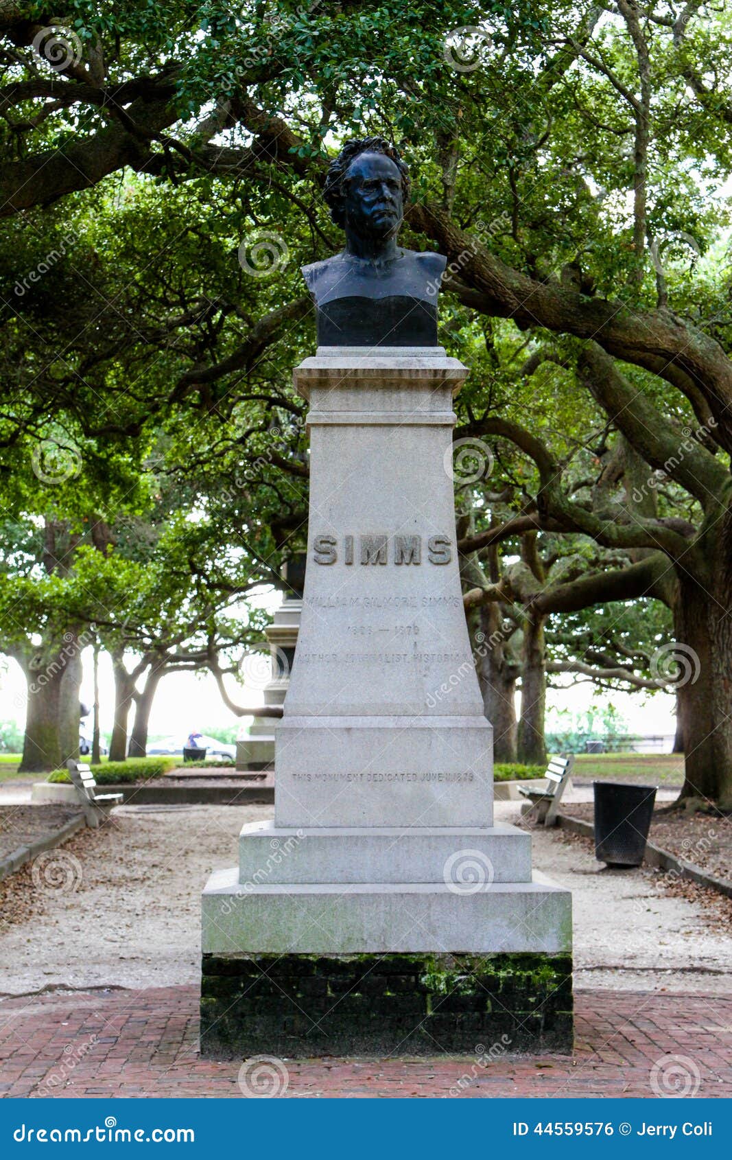 William Gilmore Simms Statue Editorial Photo Image Of White