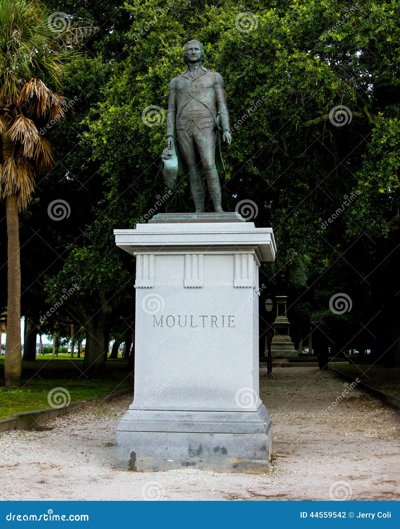 William Moultrie Statue In White Point Gardens Charleston Sc