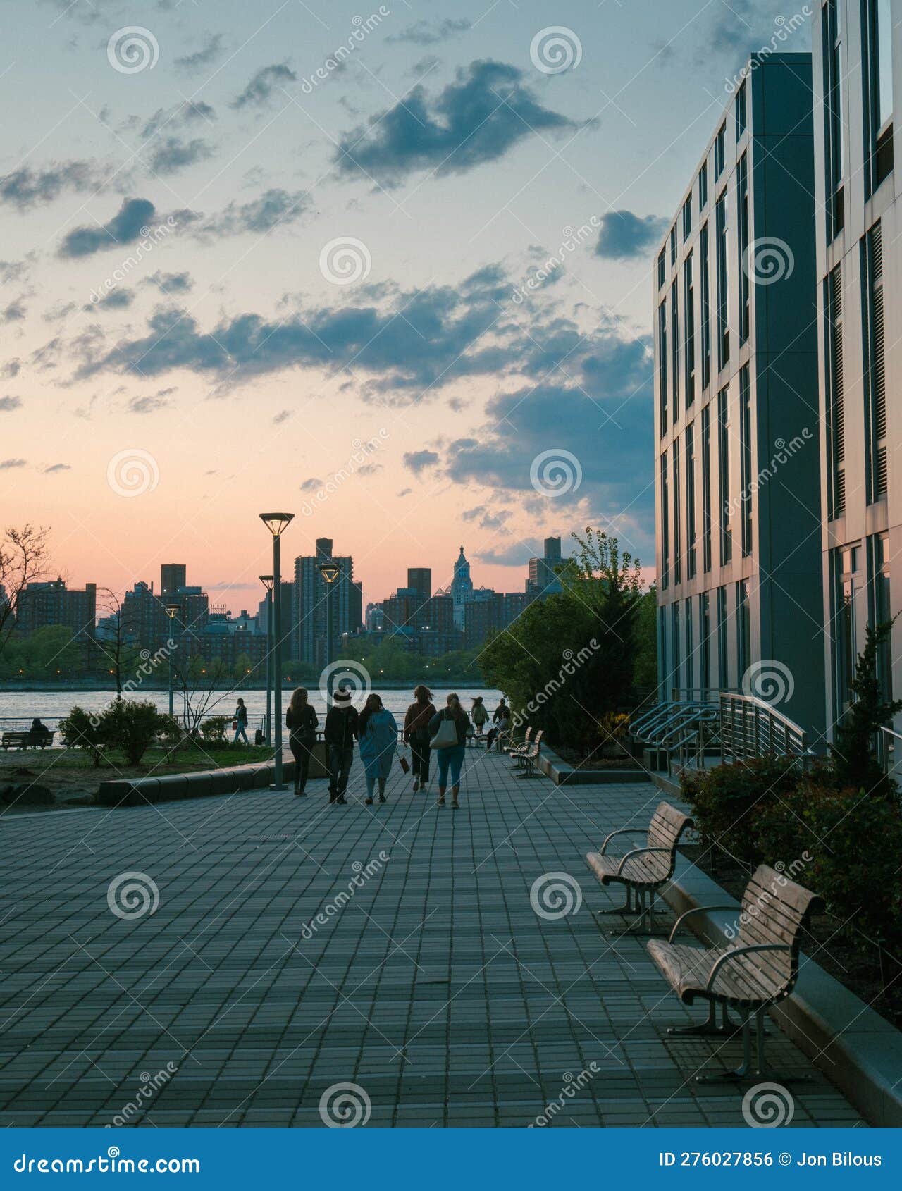 The Williamsburg Waterfront at Sunset, Brooklyn, New York Editorial