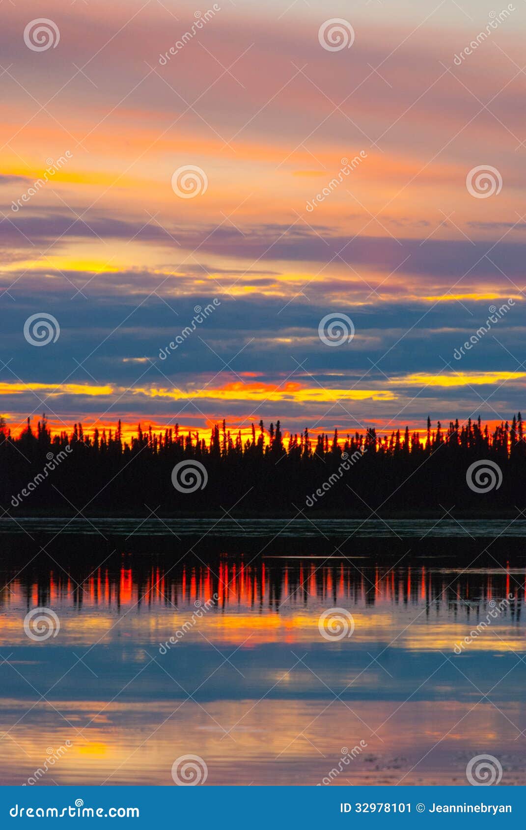 Williow Alaska Sunset stock image. Image of summertime 32978101
