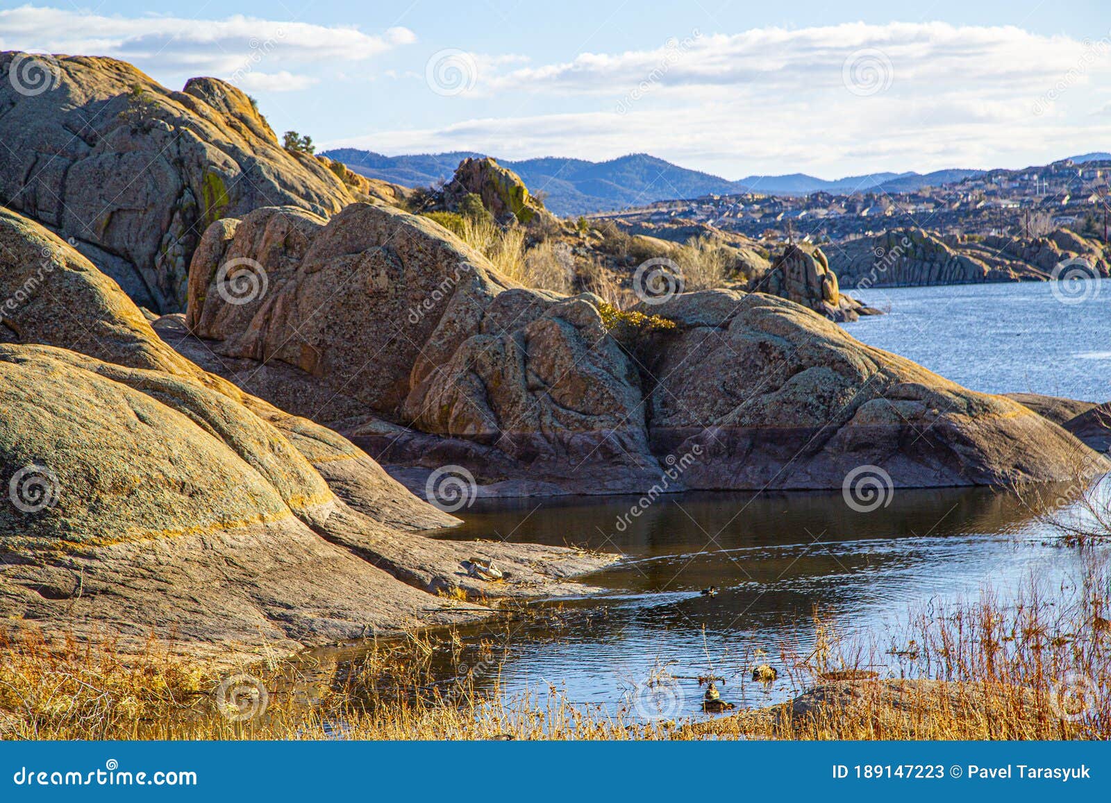 Willow Lake and the Mountain. Prescott Arizona, USA Stock Image Image