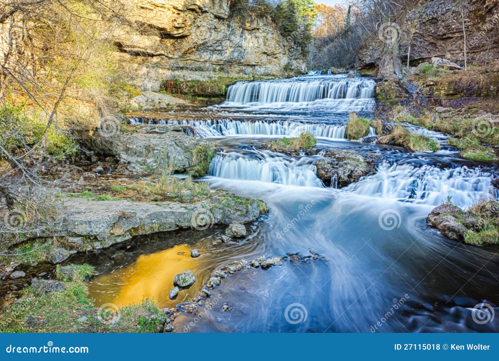 Willow River Falls in Autumn Stock Photo Image of state, autumn 27115018