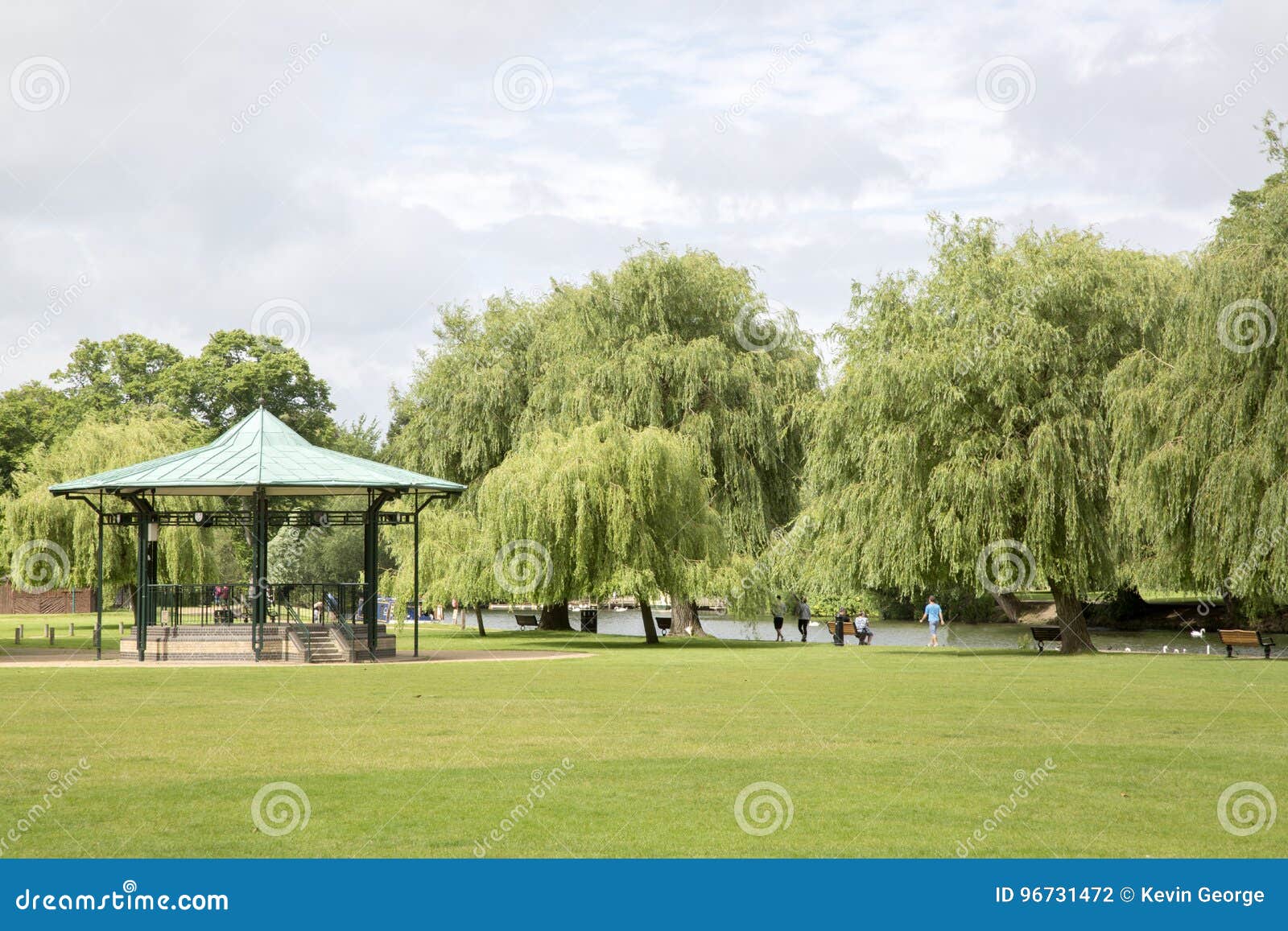Willow Trees on River Bank, Stratford upon Avon Editorial Photography