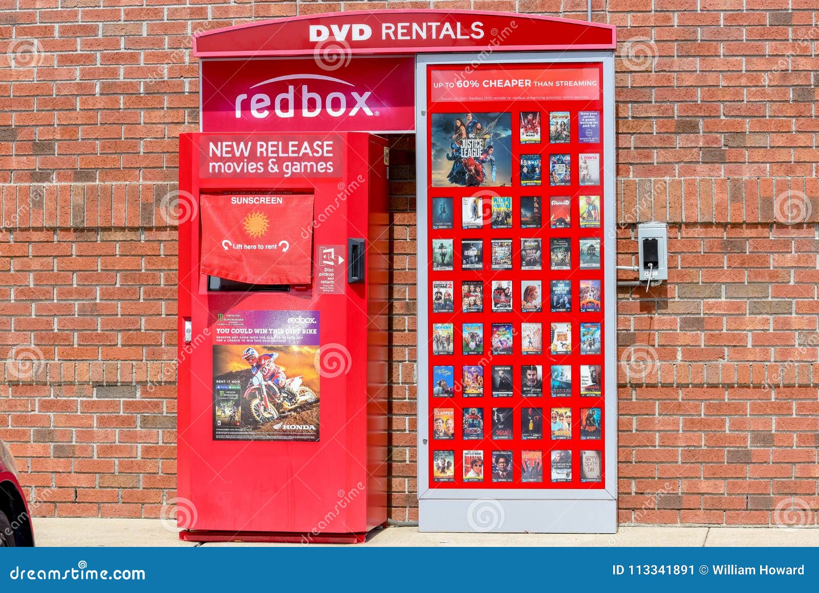 Redbox Kiosk Standing beside Building Editorial Photo Image of rental