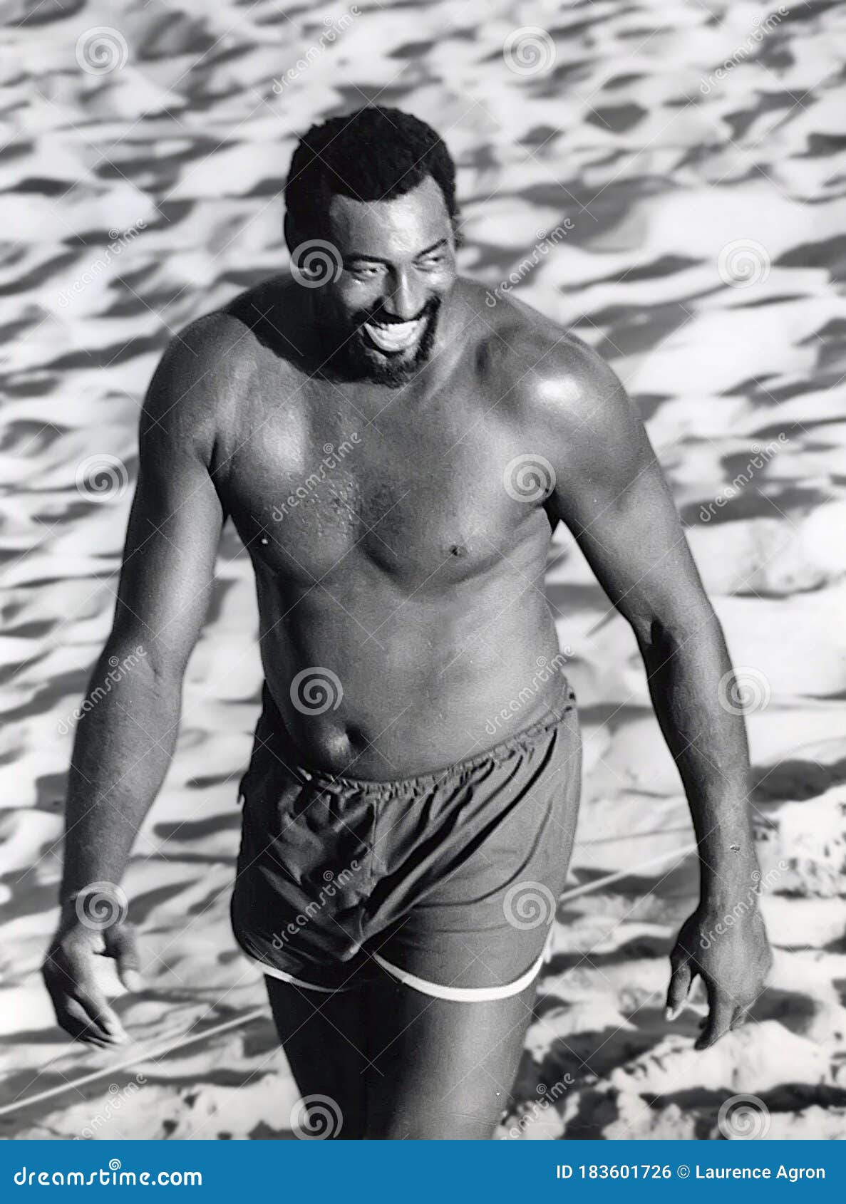 Wilt Chamberlain Playing Volleyball On Santa Monica Beach Editorial Photo -...