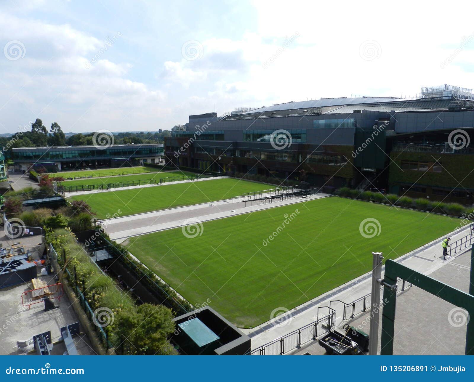 Practice Grass Courts and Centre Court. All England Lawn Tennis and Croquet  Club. Wimbledon, United Kingdom. Editorial Photo - Image of kingdom,  destination: 135206891